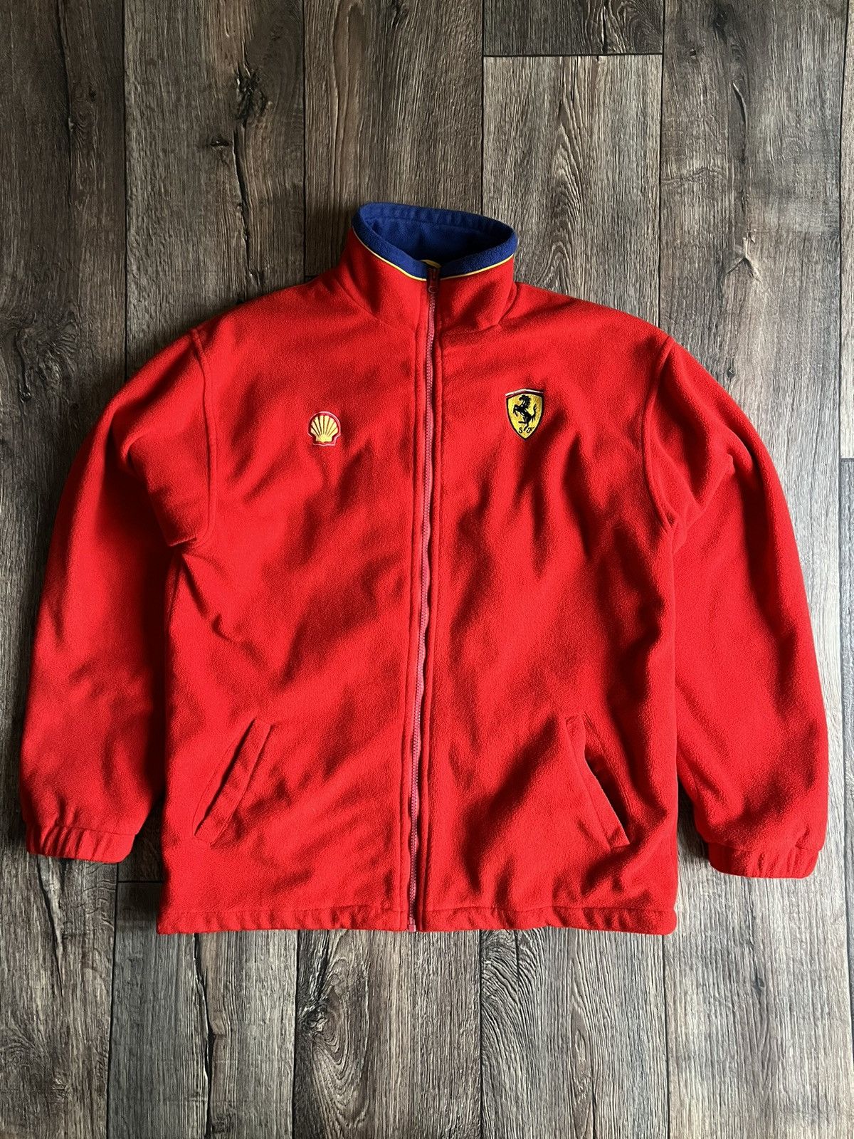 Ferrari × Vintage Vintage Ferrari Racing Formula 1 Shell V-Power Fleece Jacket Size US L / EU 52-54 / 3 - 1 Thumbnail