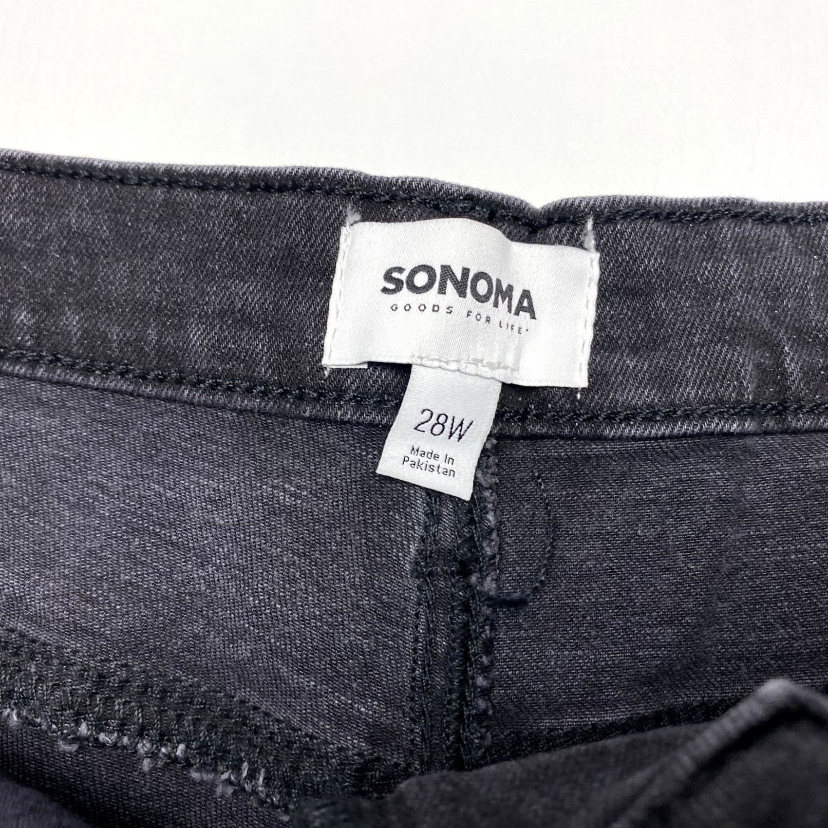 Vintage Womens Plus Jeans 28W Sonoma Skinny High Rise Black SuperStretch Jeans Size 28" / US 6 / IT 42 - 6 Thumbnail