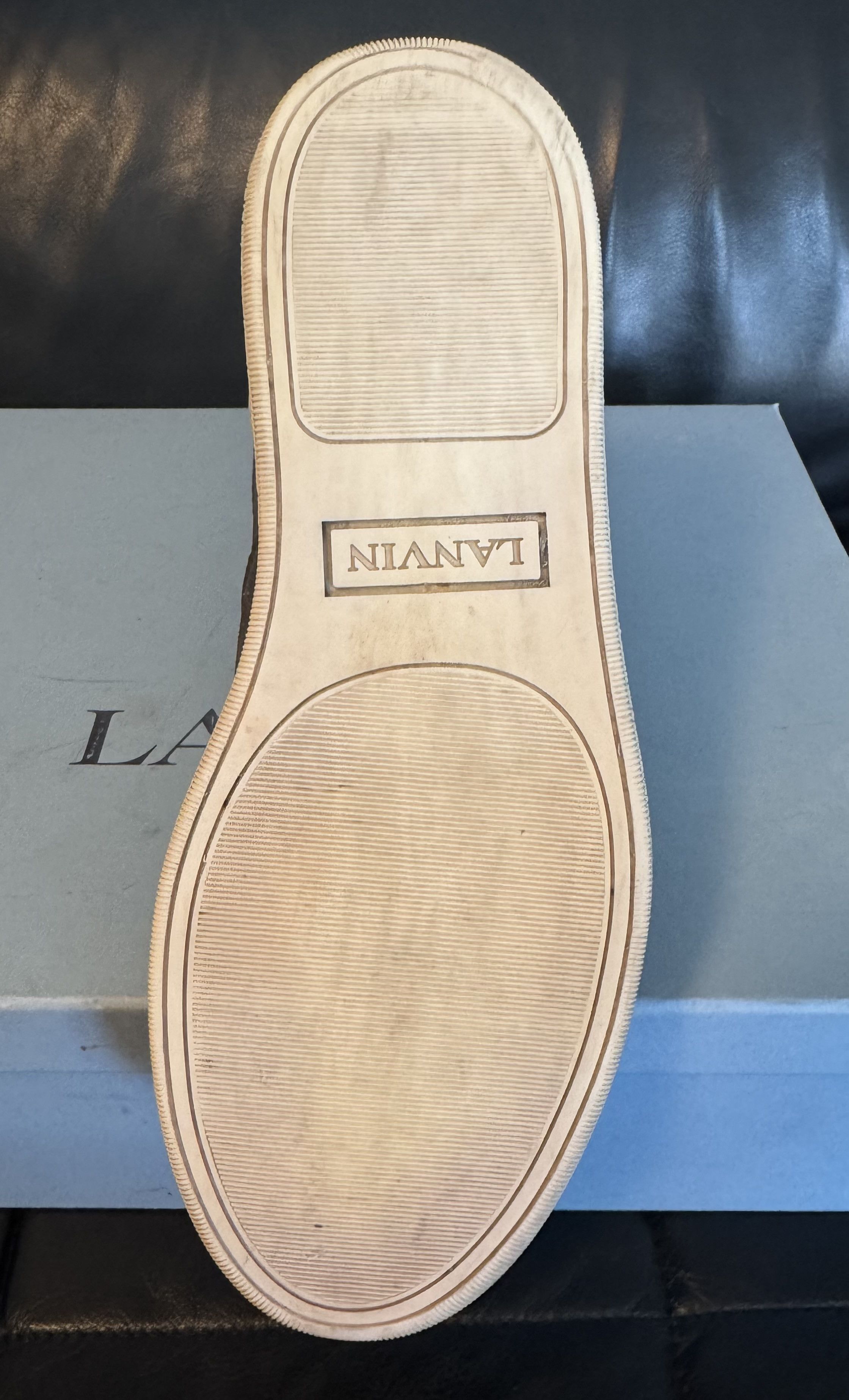 Lanvin Lanvin Tennis Haute Velours/Veau Metalisé High Trainer Size US 7 / EU 40 - 10 Thumbnail