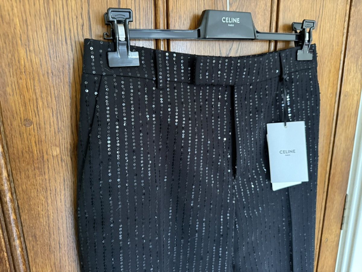 Celine SS23 Celine sequin Hedi Slimane tuxedo pants trousers 48 Size 38L - 2 Thumbnail