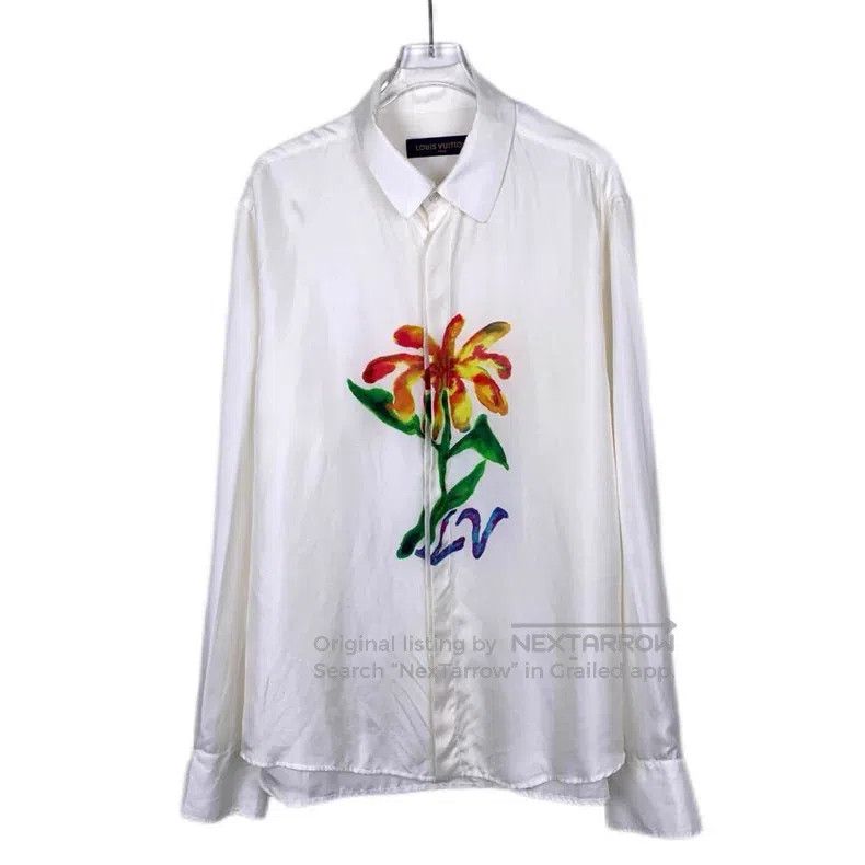 Louis Vuitton Louis Vuitton 22 logo floral-print lapel beige mulberry si Size US M / EU 48-50 / 2 - 1 Thumbnail