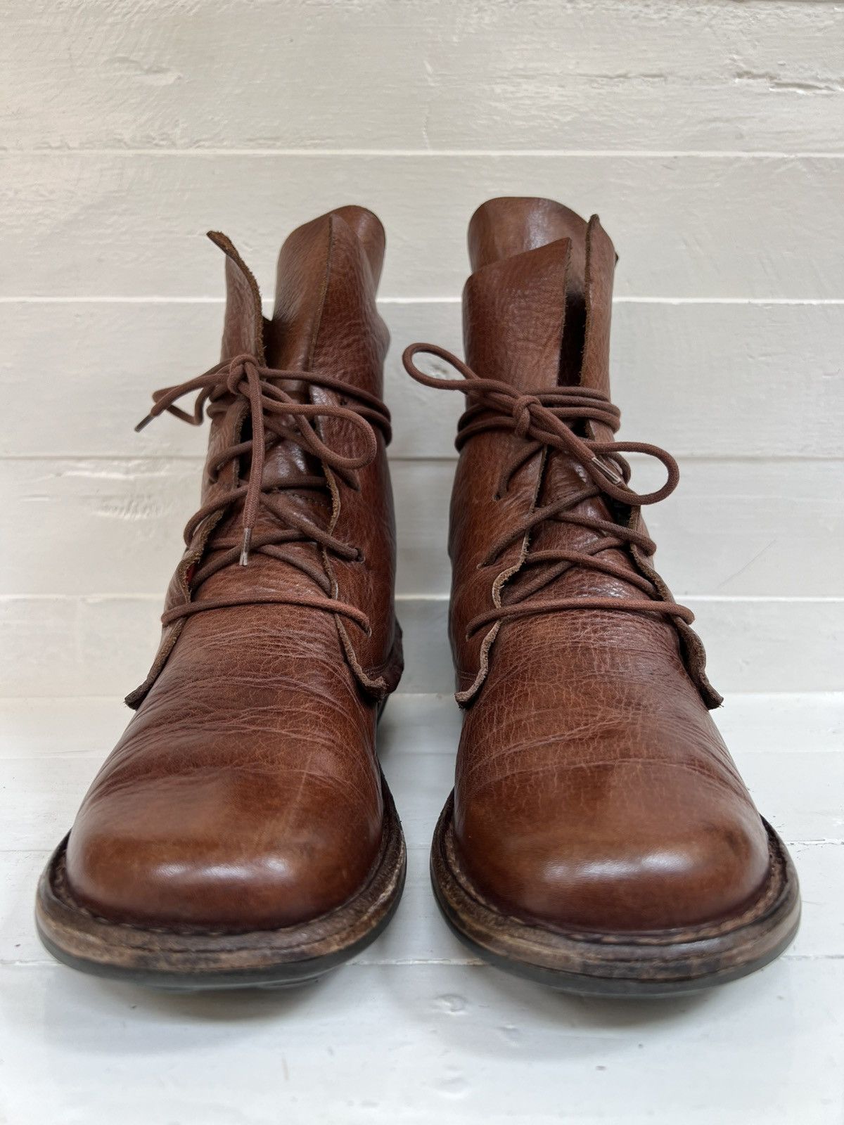 Trippen TRIPPEN Rectangle f Brown Leather Boots Size US 7 / IT 37 - 5 Thumbnail