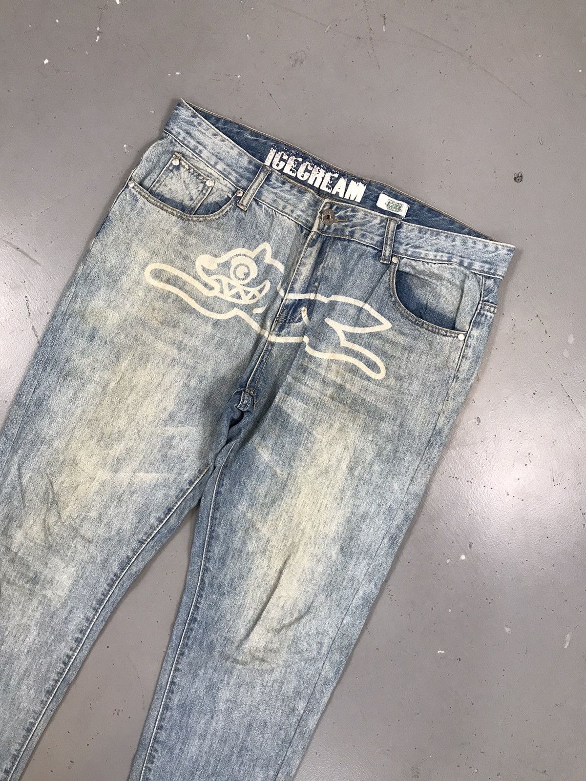 Icecream Vintage ice cream running dog printed skinny denim Size US 36 / EU 52 - 4 Thumbnail