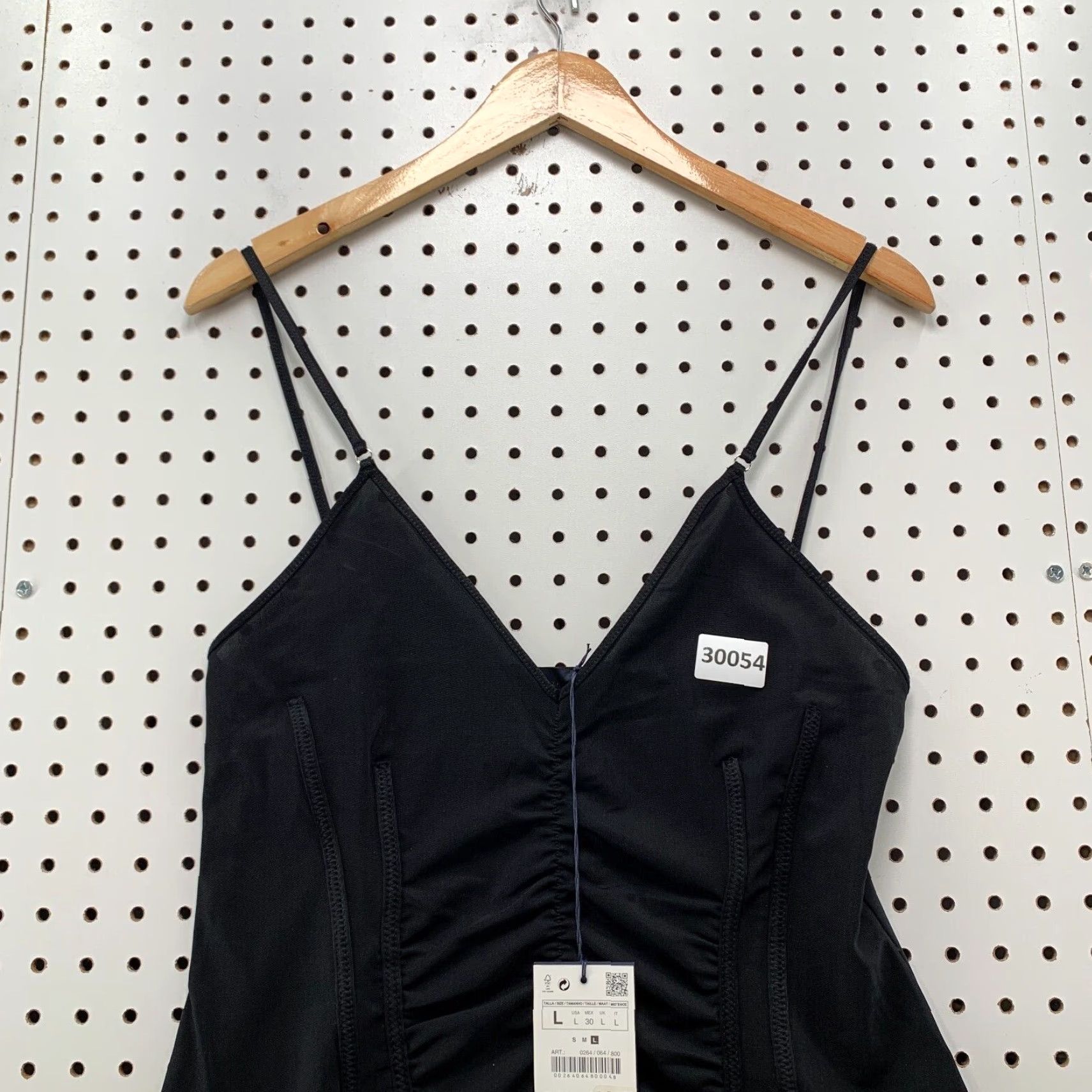 Zara NEW Zara Satin Camisole Tank Top Black Womens Large Strappy Sleeveless V-Neck Size L / US 10 / IT 46 - 5 Thumbnail