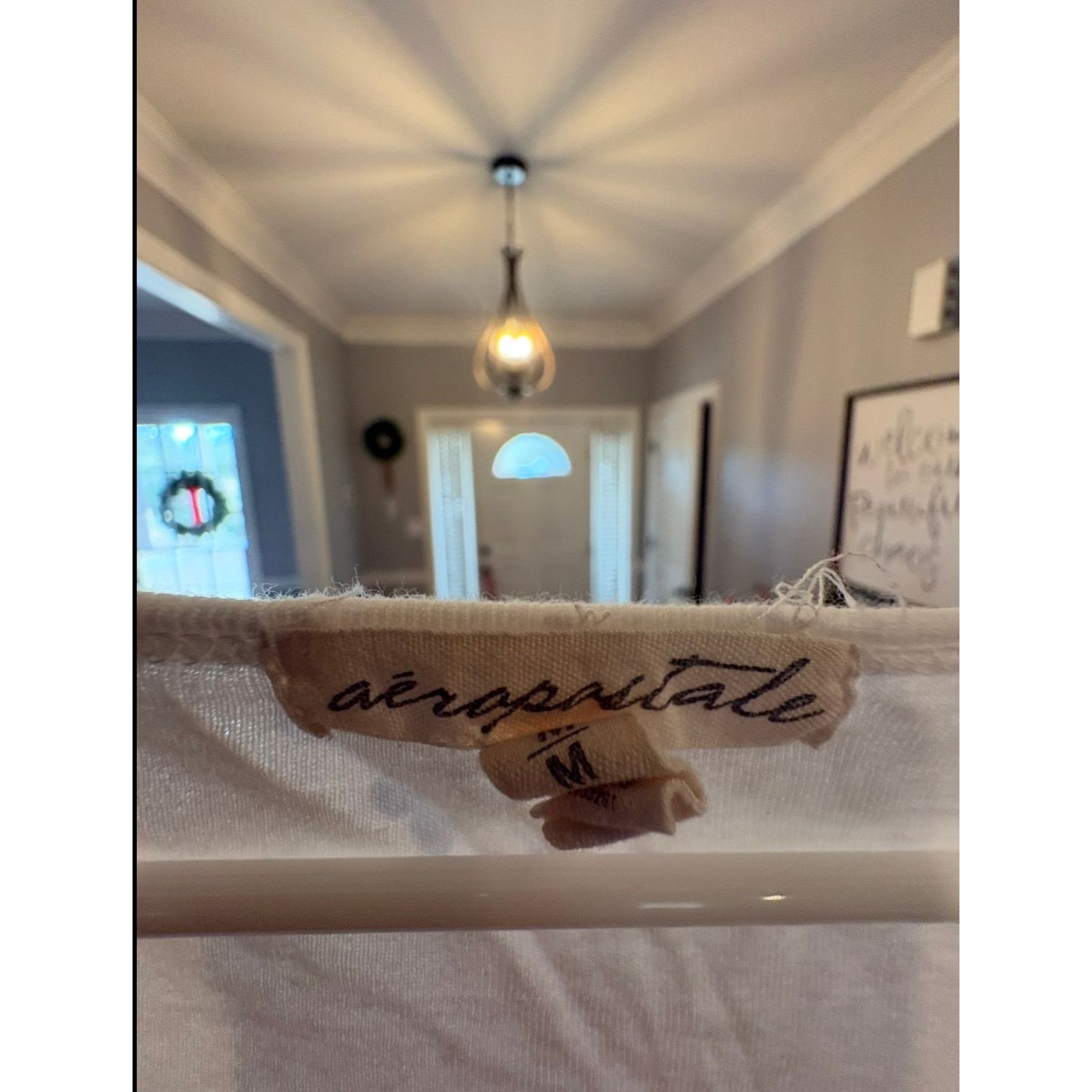 Aeropostale Aéropostale Women’s Small 4–6 White V-Neck Embroidered Size S / US 4 / IT 40 - 3 Thumbnail