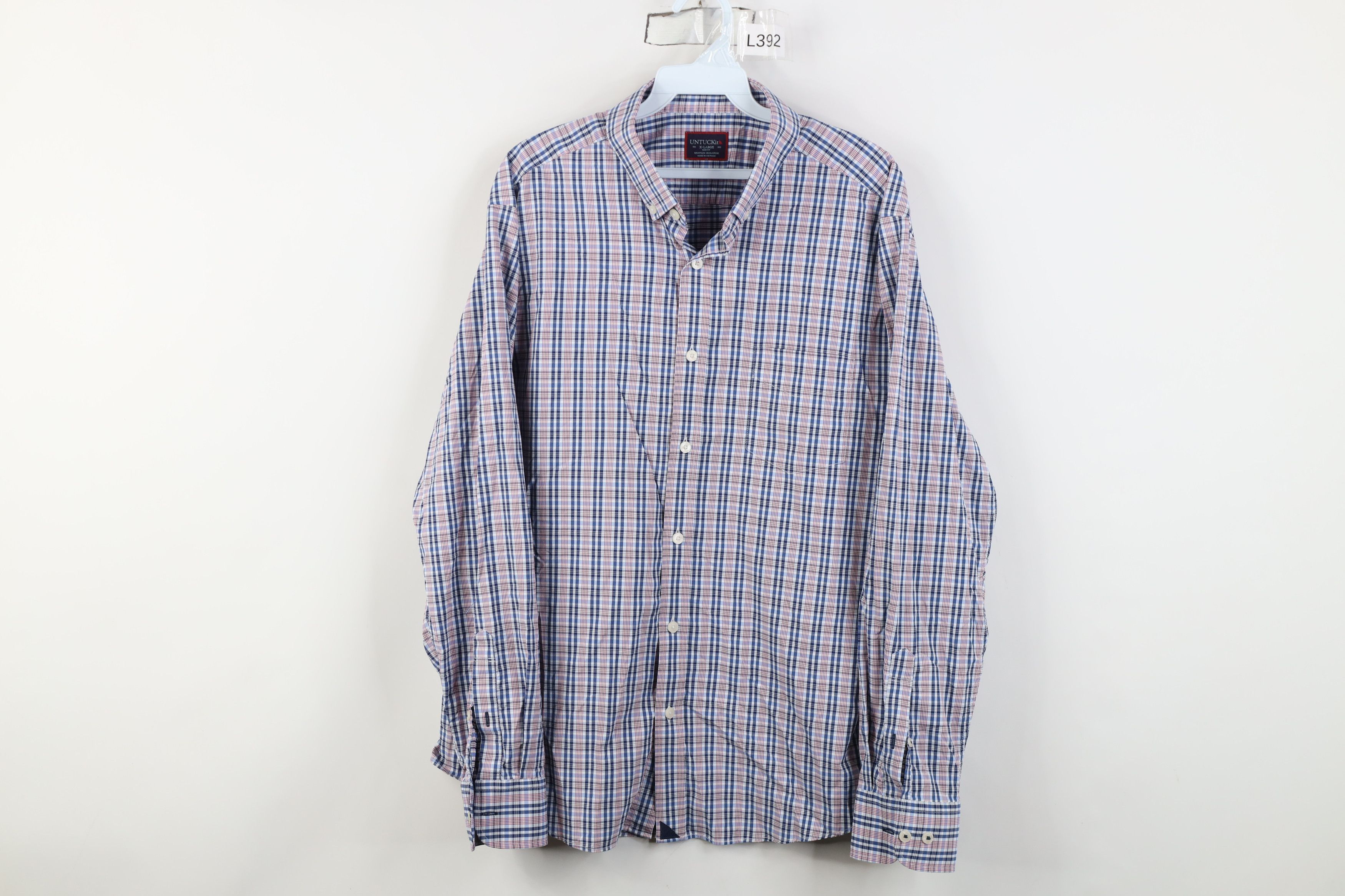 UNTUCKit Untuckit Slim Fit Stretch Collared Button Down Shirt Plaid Size US XL / EU 56 / 4 - 1 Thumbnail