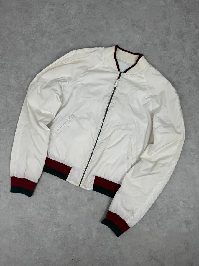 Gucci 2000s Gucci Creamy White Signature Jacket Size US M / EU 48-50 / 2 - 4 Thumbnail