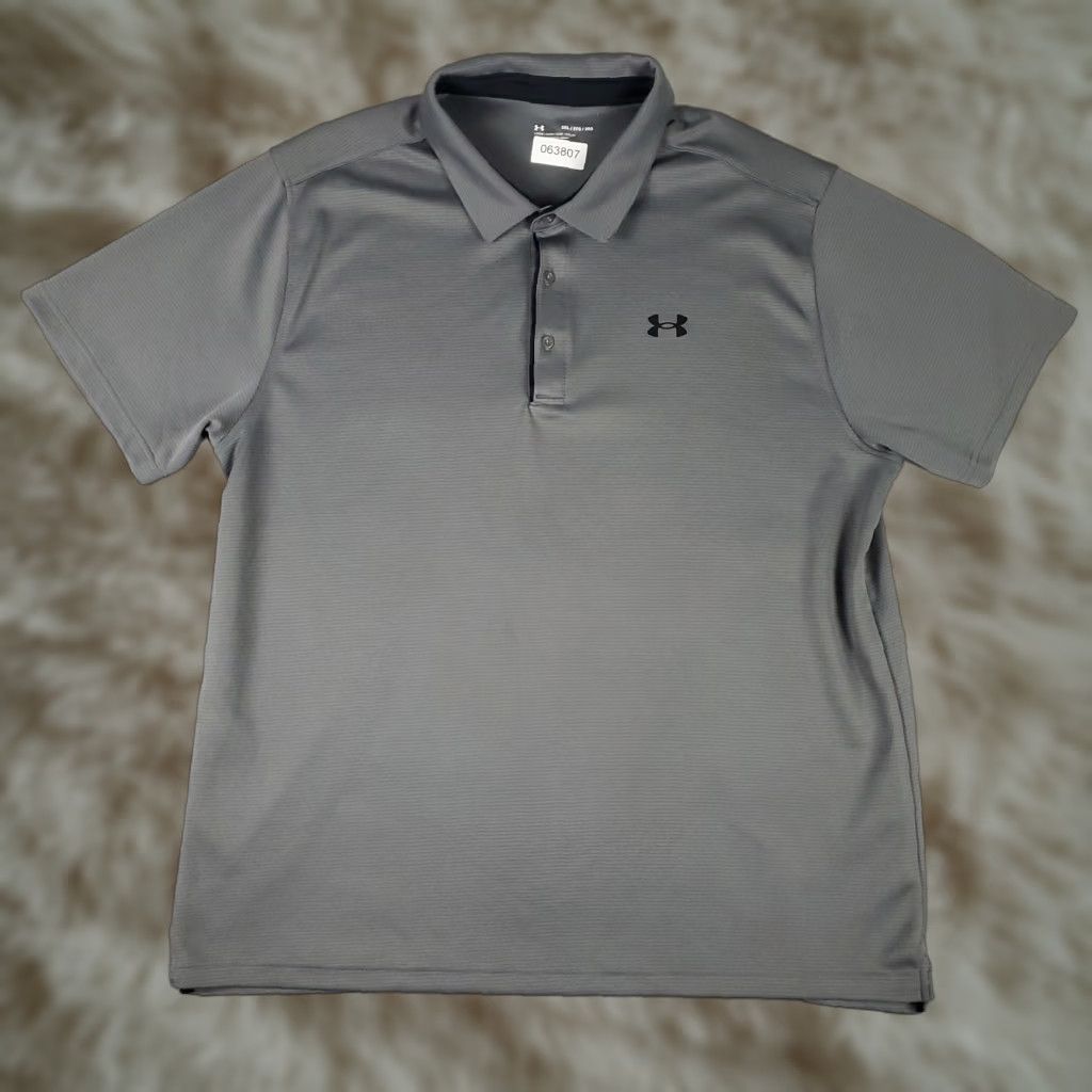 Under Armour Under Armour Polo Shirt Mens Size 3XL Gray Short Sleeve Polo Shirt Casual Golf Business Formal 100% Polyester Logo Button Vintage: No Mens Size US XXL / EU 58 / 5 - 1 Thumbnail