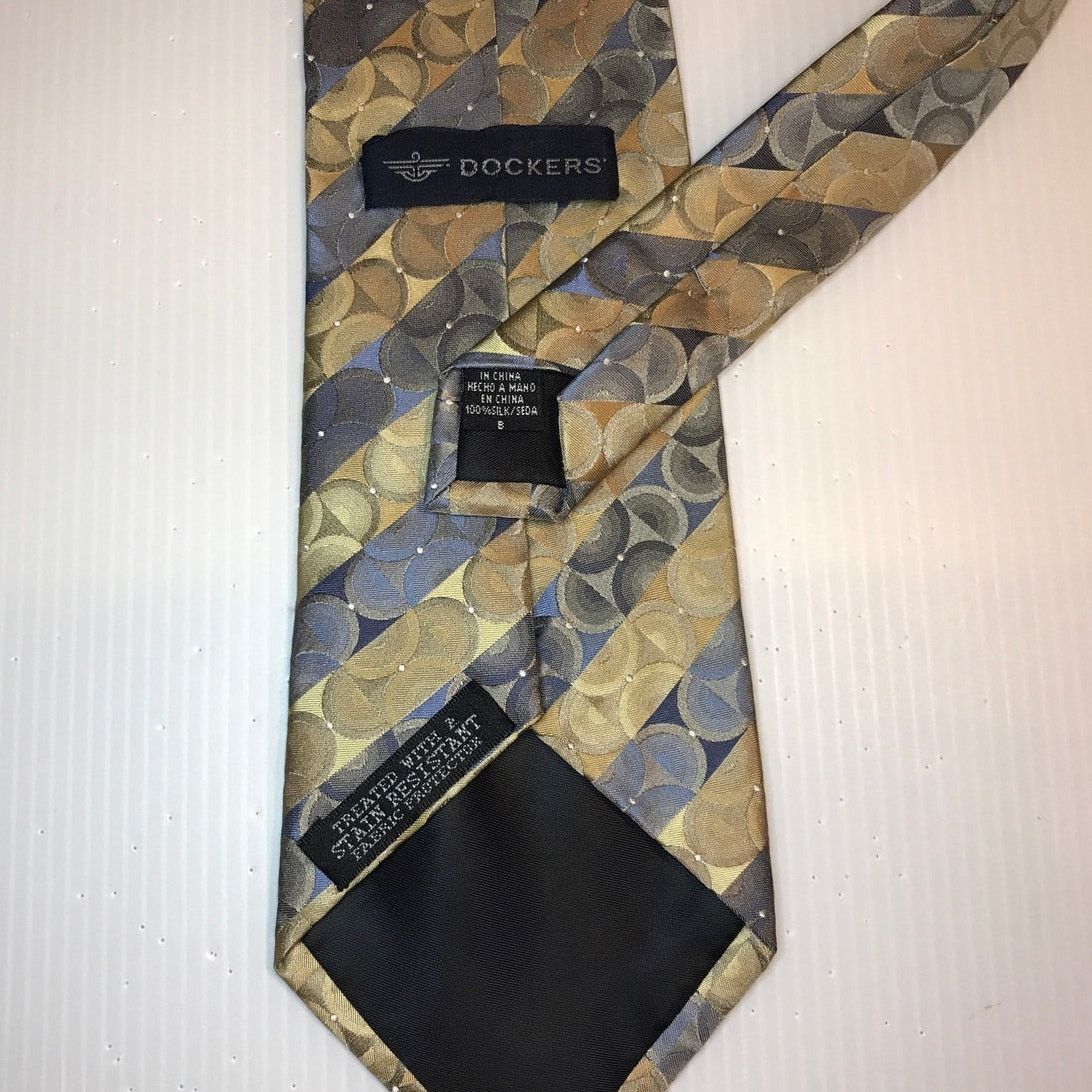Dockers Dockers Striped Silk Classic Wide Necktie Size ONE SIZE - 3 Thumbnail