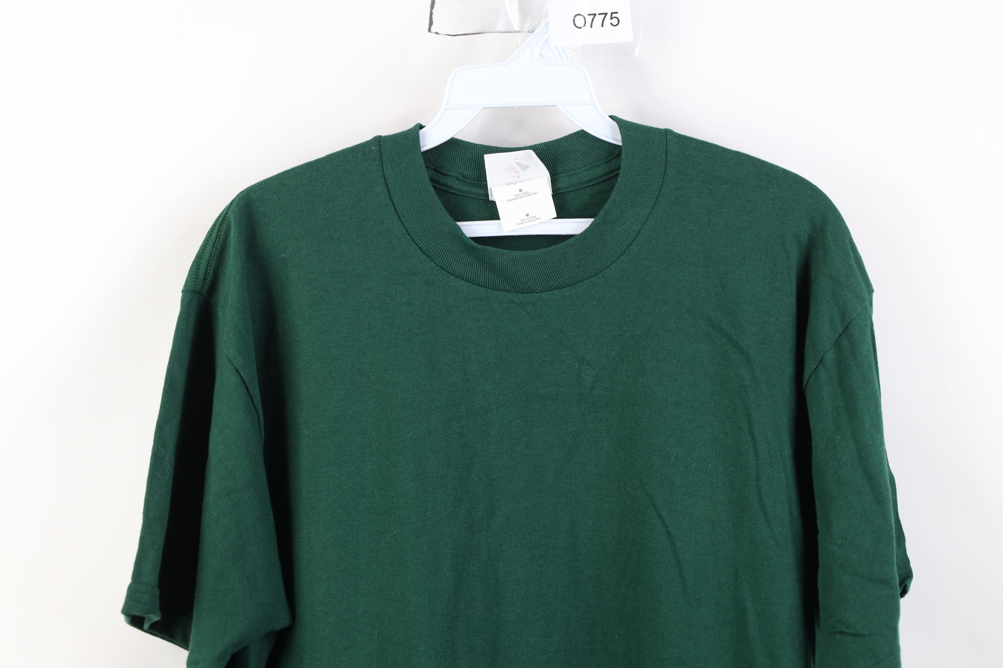 Vintage Vintage 90s Streetwear Blank Short Sleeve T-Shirt Green Size US M / EU 48-50 / 2 - 2 Thumbnail