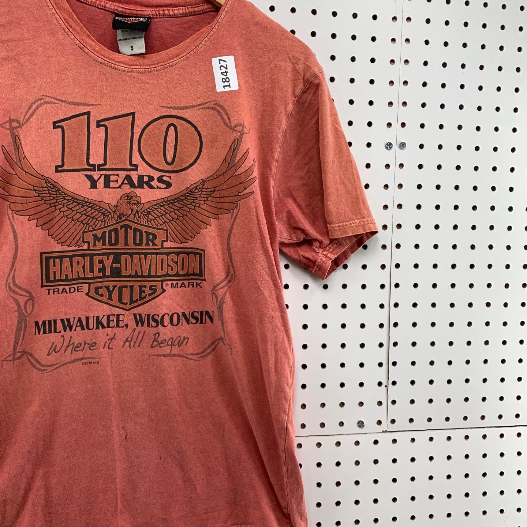 Harley Davidson VINTAGE Harley-Davidson Motorcycle Shirt Red Eagle Graphic Adult S 18X25 Kerstings IN Mens Size US S / EU 44-46 / 1 - 4 Thumbnail
