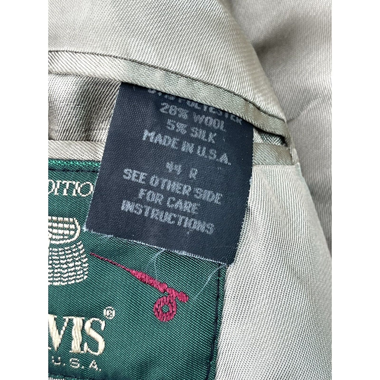 Orvis VINTAGE Orvis Blazer Jacket Single-Breasted Wool Silk Blend 44 R Browns Check Notch Lapel Men's Jacket 90s USA Made Size 44R - 3 Thumbnail