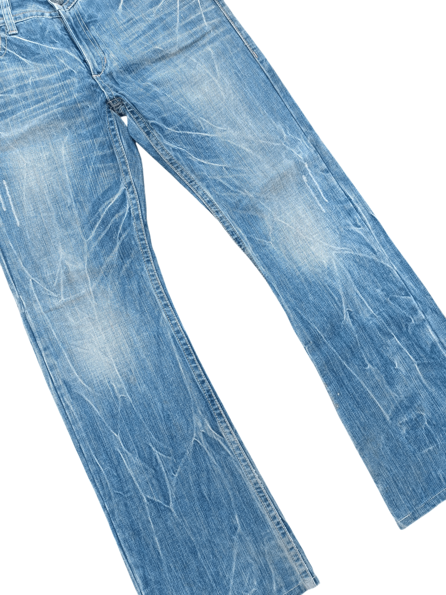 Japanese Brand FLARED Red Pepper Whiskers Low Rise Boot Cut Size US 35 - 15 Thumbnail