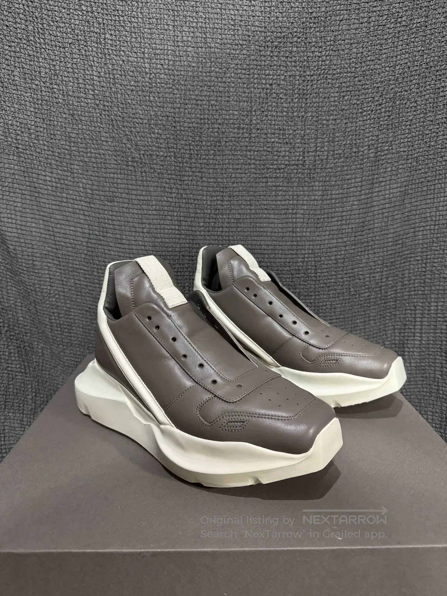 Rick Owens Rick Owens Beige Leather Sneakers. Size US 6 / EU 39 - 3 Thumbnail