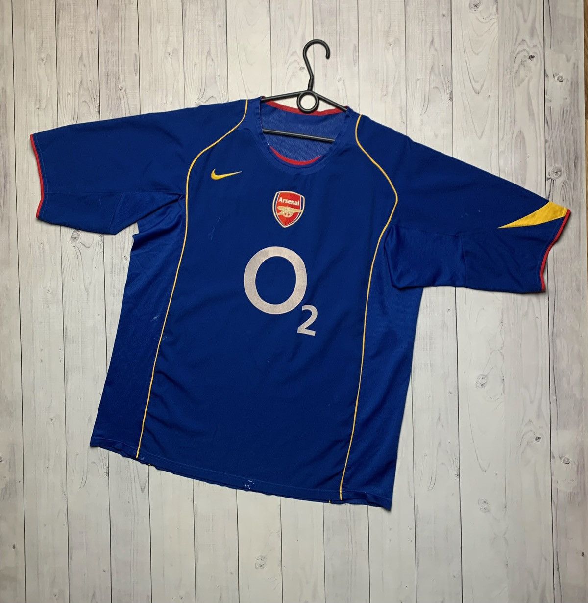 Vintage Vintage Nike Arsenal soccer jersey size L blue rare away Size US L / EU 52-54 / 3 - 1 Thumbnail