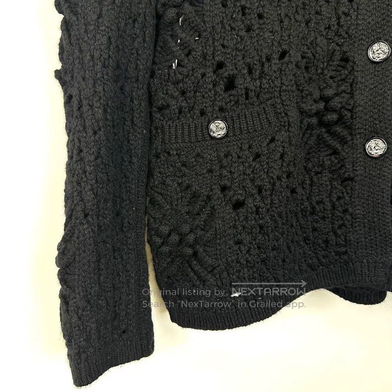 Chanel Chanel Black knitted hollow coat Size XXS / US 00 / IT 34 - 6 Thumbnail