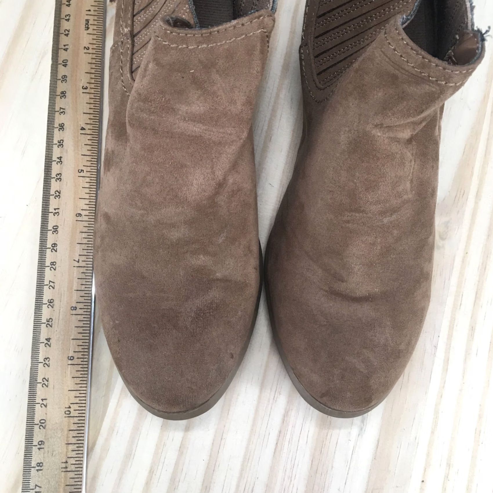 Vintage American Eagle Boots Womens 7 Casual Slip On Ankle Bootie Brown Fabric Heels Size US 7 / IT 37 - 7 Thumbnail
