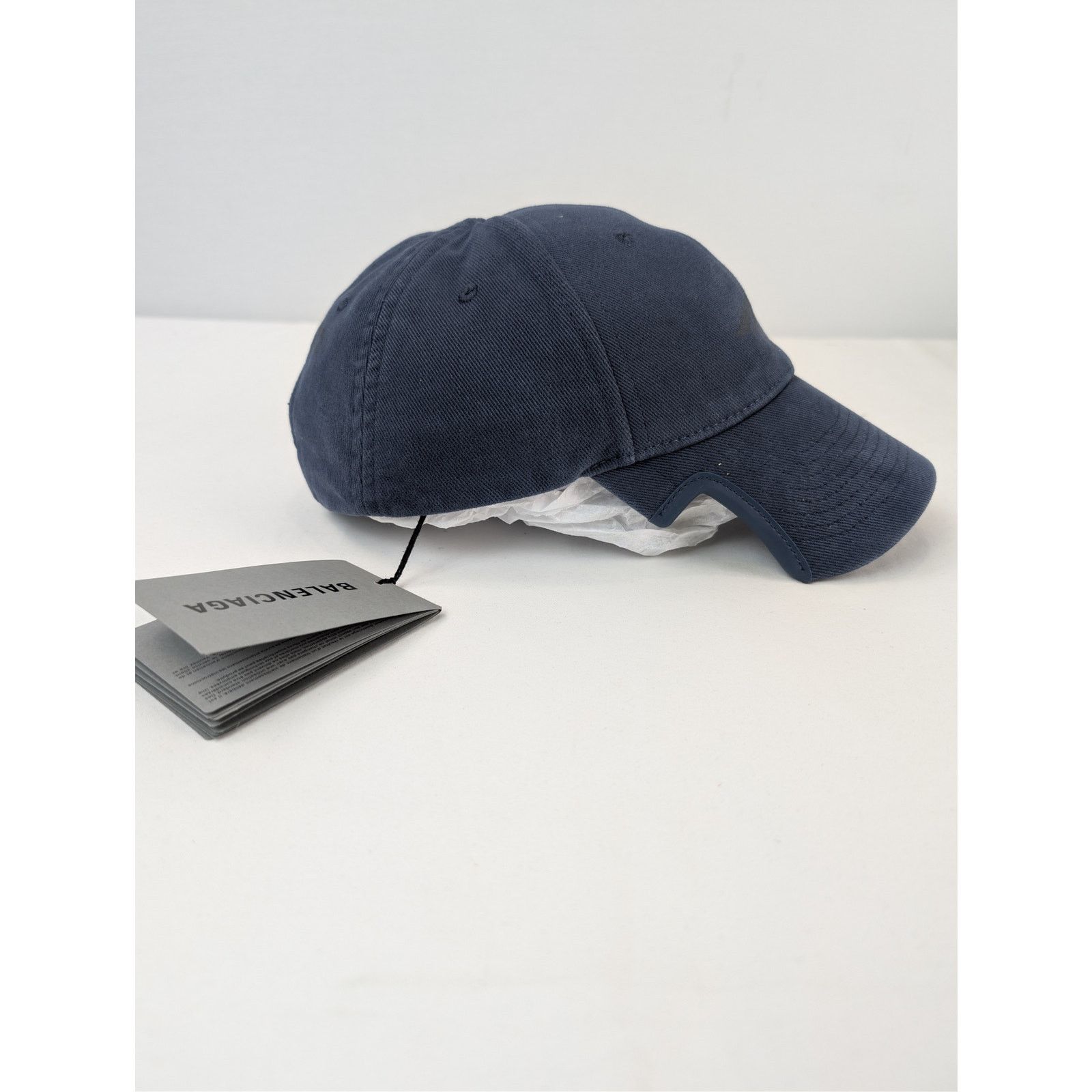 Balenciaga o1rshd1 Q:2 / Size: L / 3B Stencil Baseball Cap / Hat Blue Size ONE SIZE - 4 Thumbnail