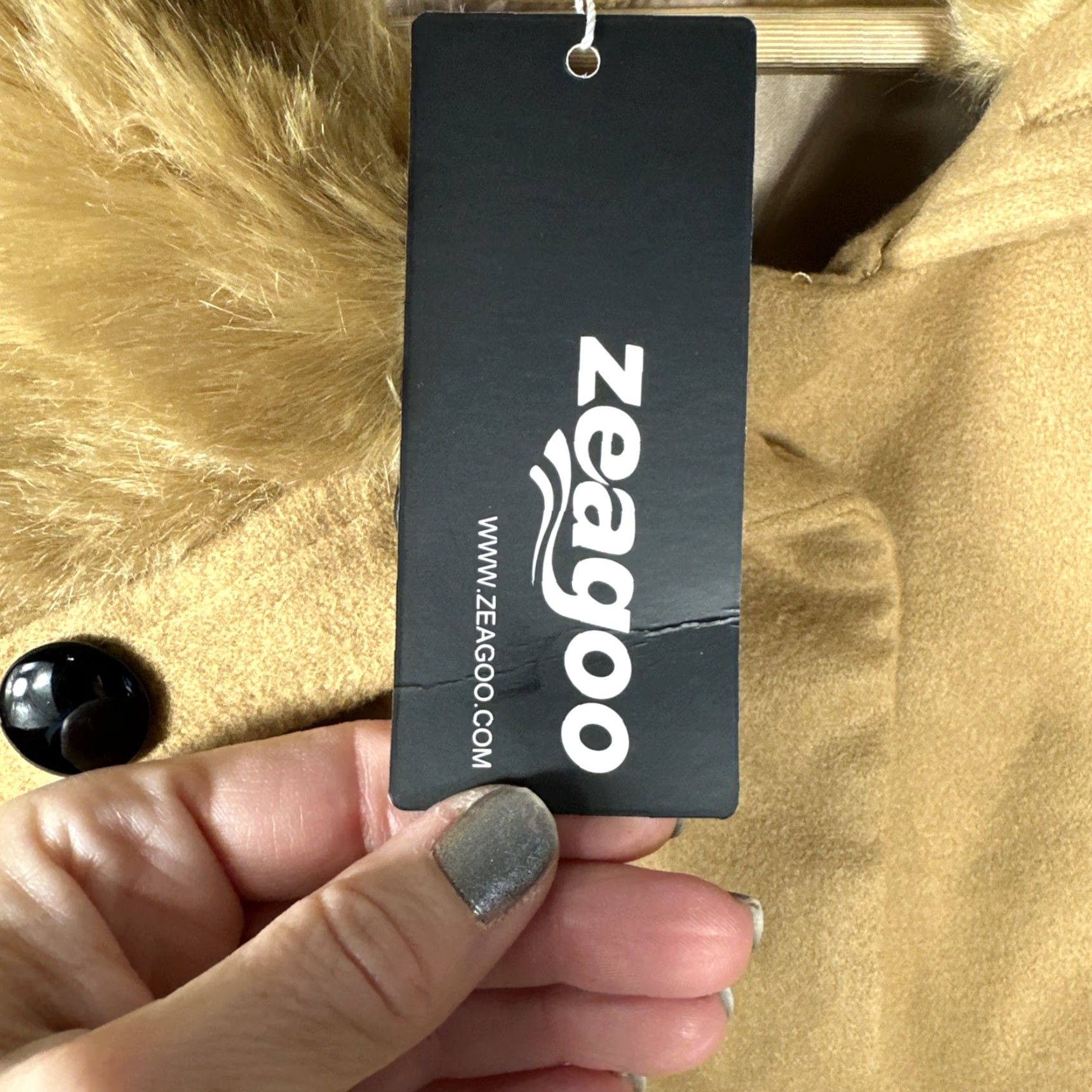 Vintage VINTAGE Zeagoo Women’s 2XL Faux Fur Lapel Double-Breasted Thick Trench Coat NWT Size XXL / US 16-18 / IT 52-54 - 5 Thumbnail