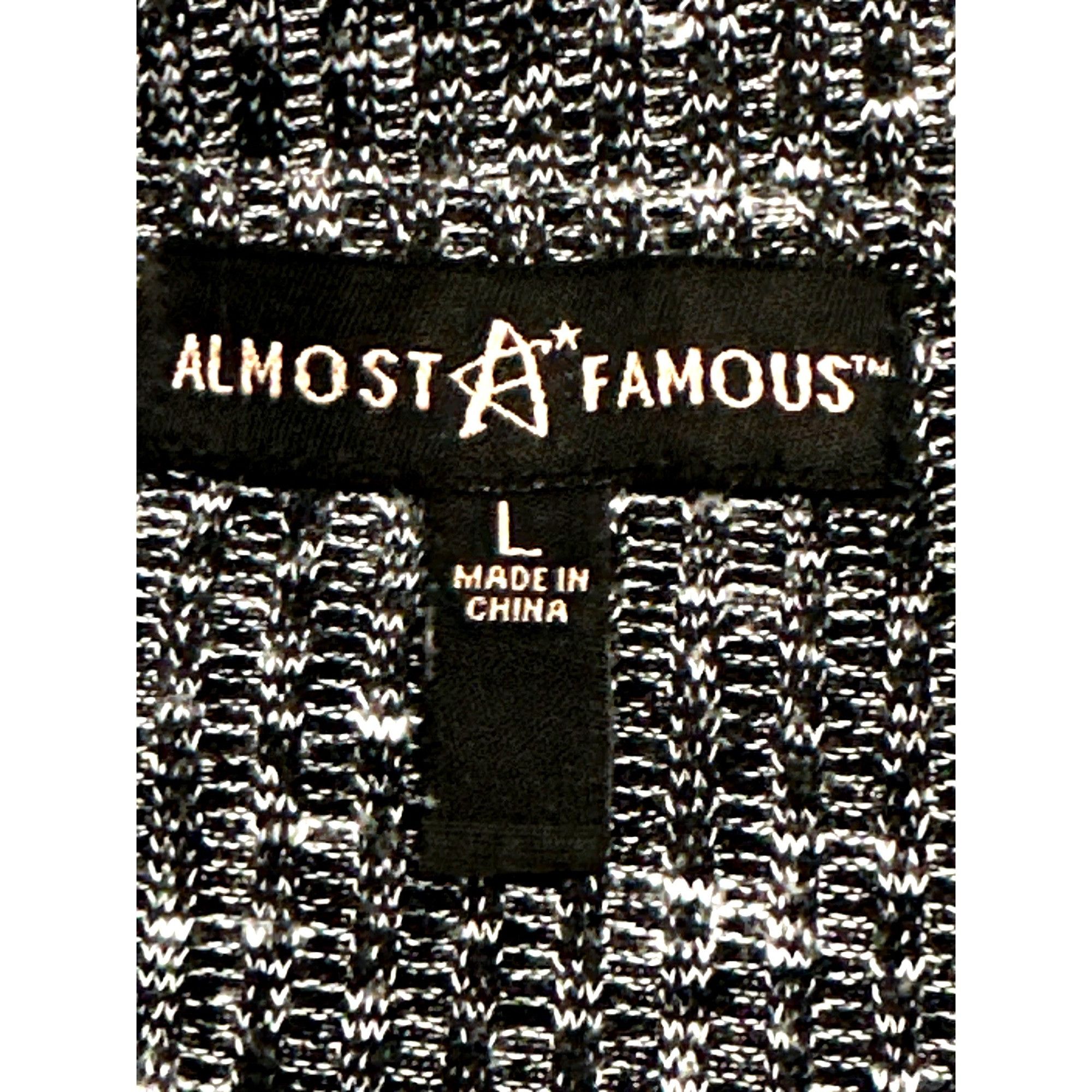 Almost Famous Almost Famous Black White Knit Strappy Front V Neck Thin Swe Size L / US 10 / IT 46 - 6 Thumbnail