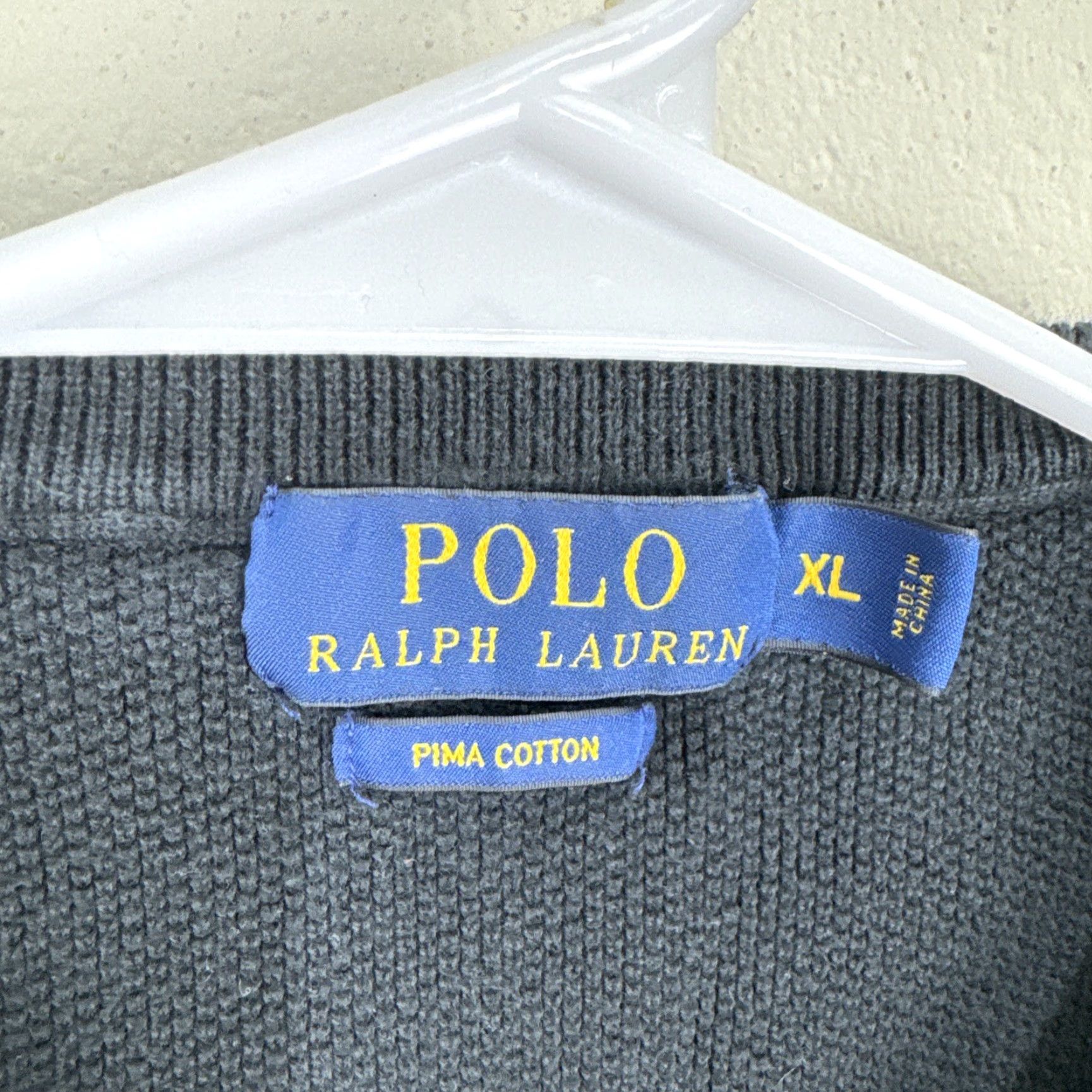 Ralph Lauren Polo Ralph Lauren Men's Knit Sweater Crewneck Black Size XL Pima Cotton Size US XL / EU 56 / 4 - 2 Thumbnail
