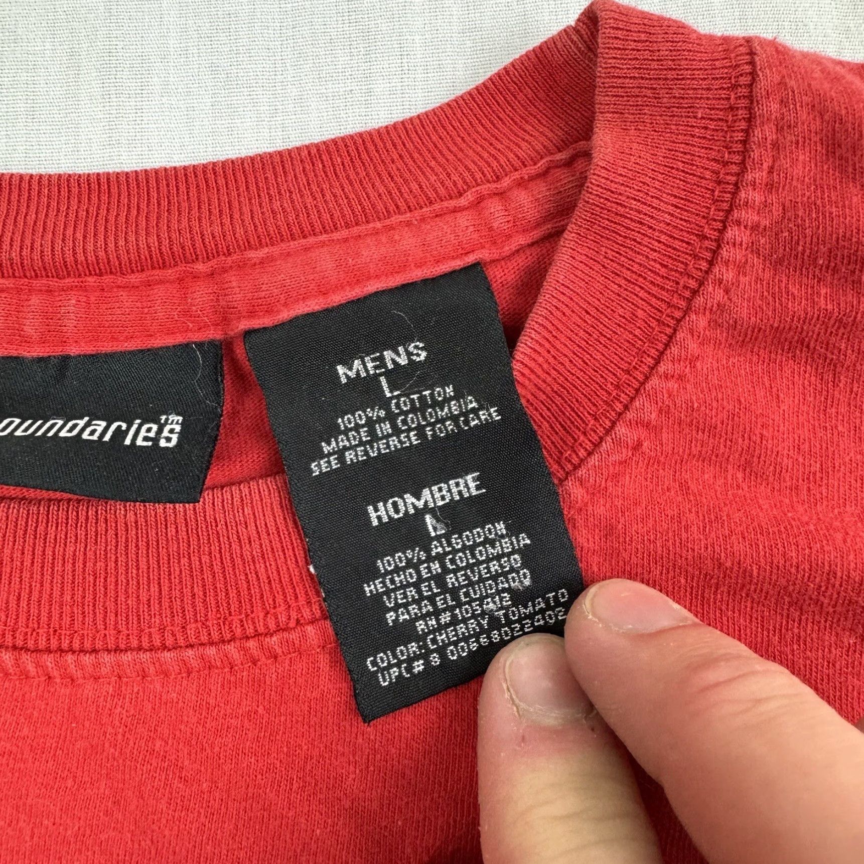 Vintage VINTAGE No Boundaries Shirt Adult Large Red Funny Punk Y2K Mens Size US L / EU 52-54 / 3 - 5 Thumbnail
