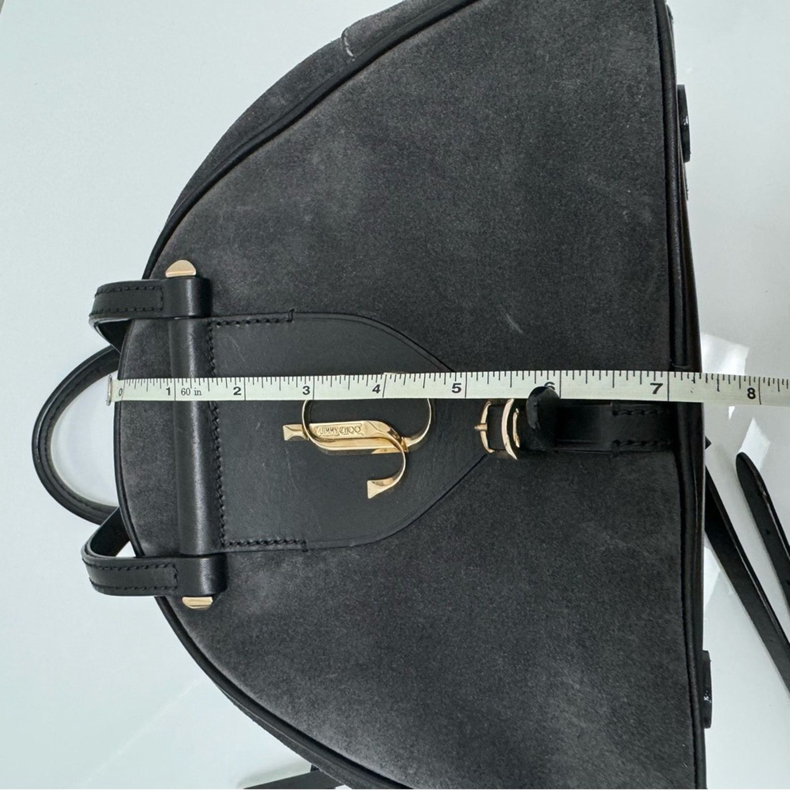 Jimmy Choo JIMMY CHOOSE Handbag, Grey Suede, Crossbody Size ONE SIZE - 15 Thumbnail