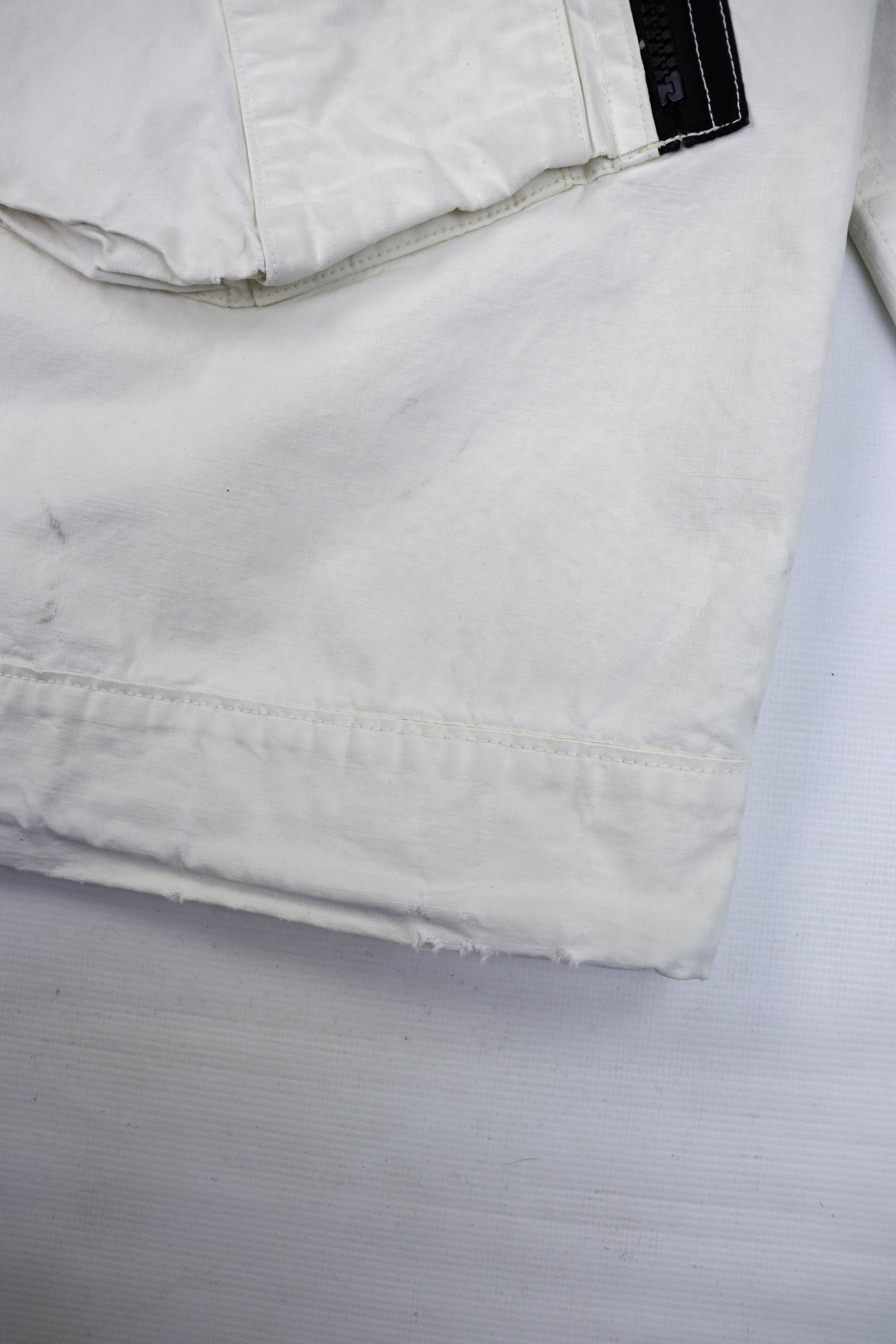 Stone Island Vintage Stone Island 06 White Laminated Cotton Hooded Jacket Size US L / EU 52-54 / 3 - 9 Thumbnail
