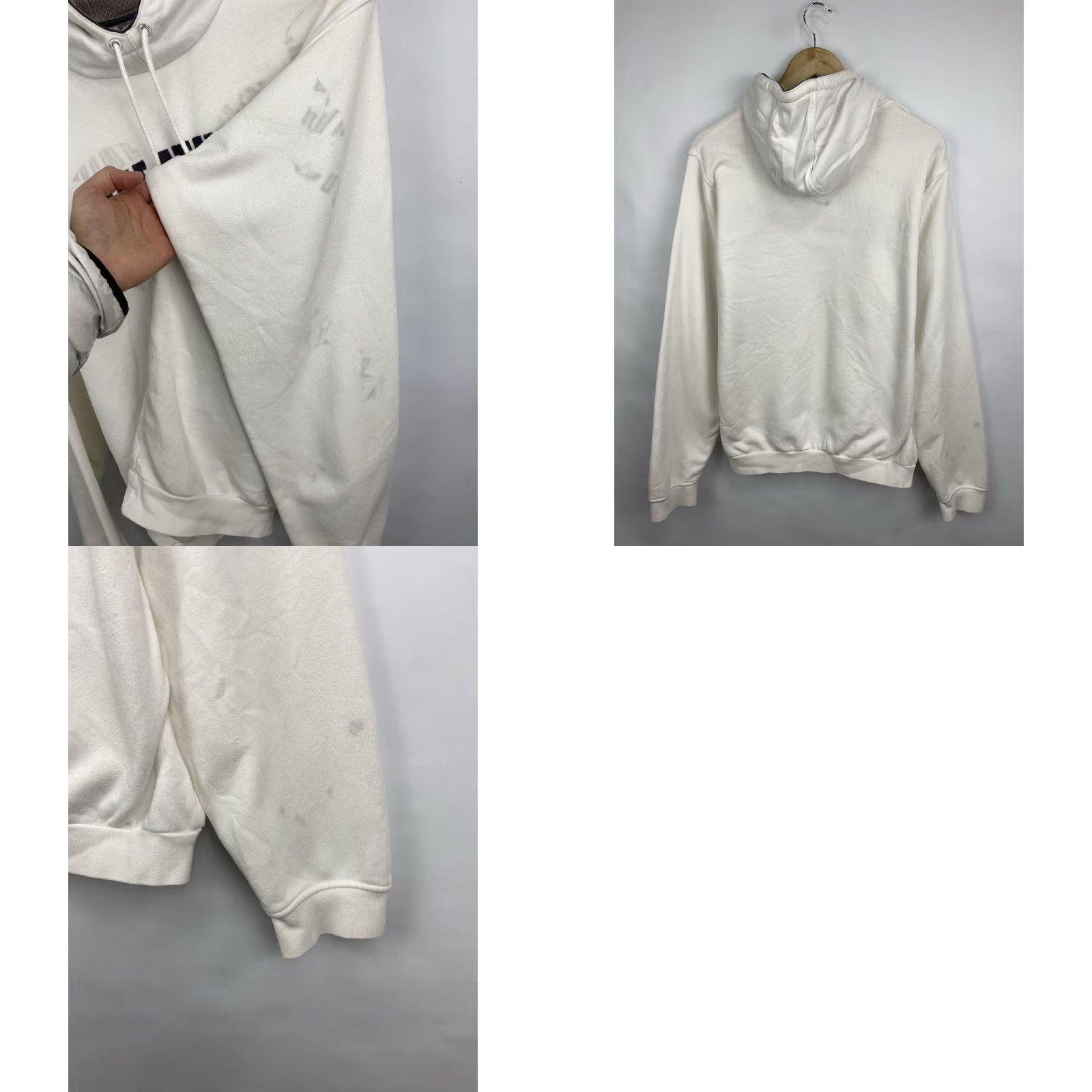 Nike VINTAGE Nike Athletics Boxy Hoodie Mens S White 90s Retro Y2K Rare Hoodie Size US S / EU 44-46 / 1 - 8 Thumbnail