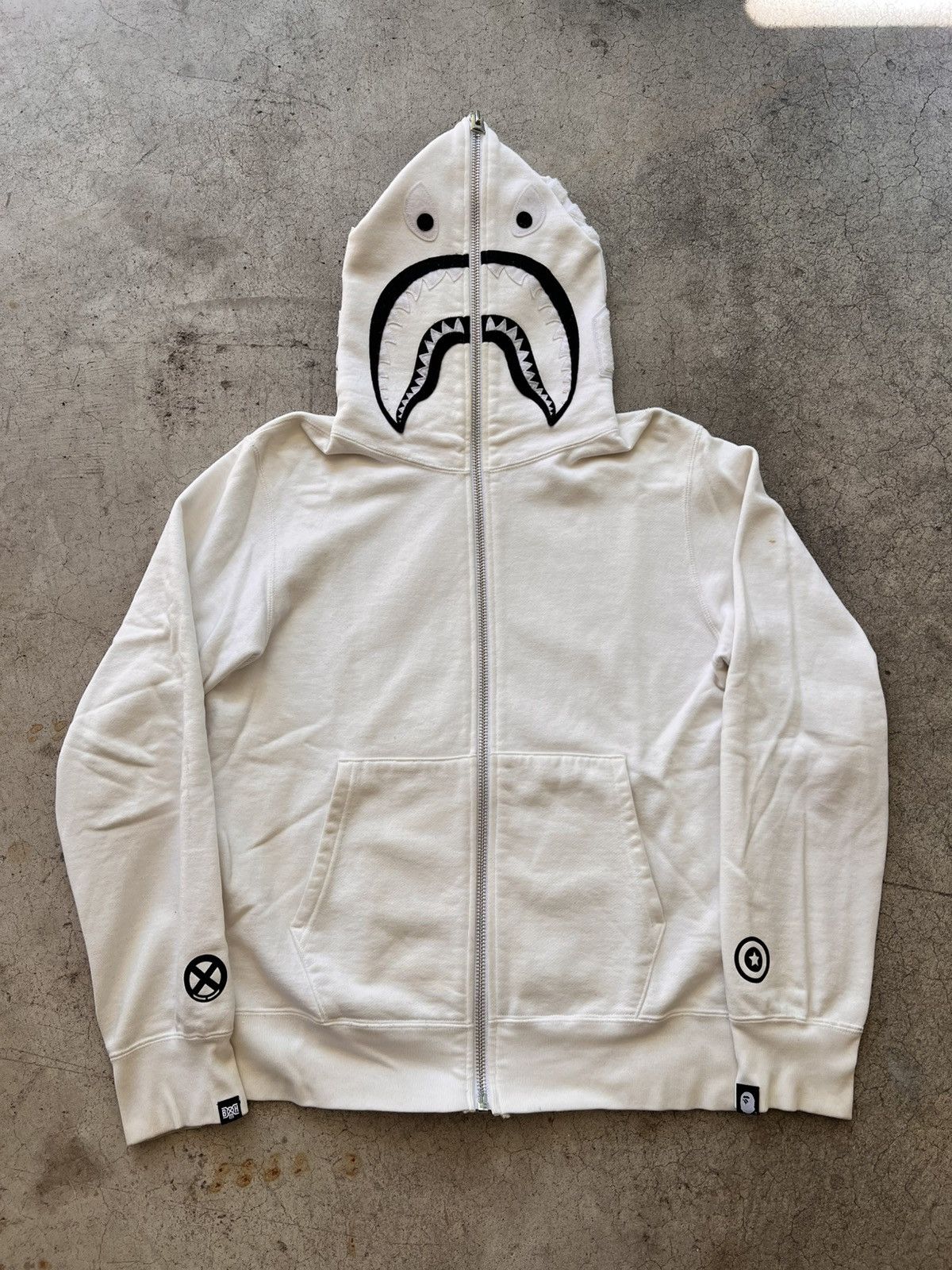 Bape Bape x Bounty Hunter Shark Hoodie | Grailed