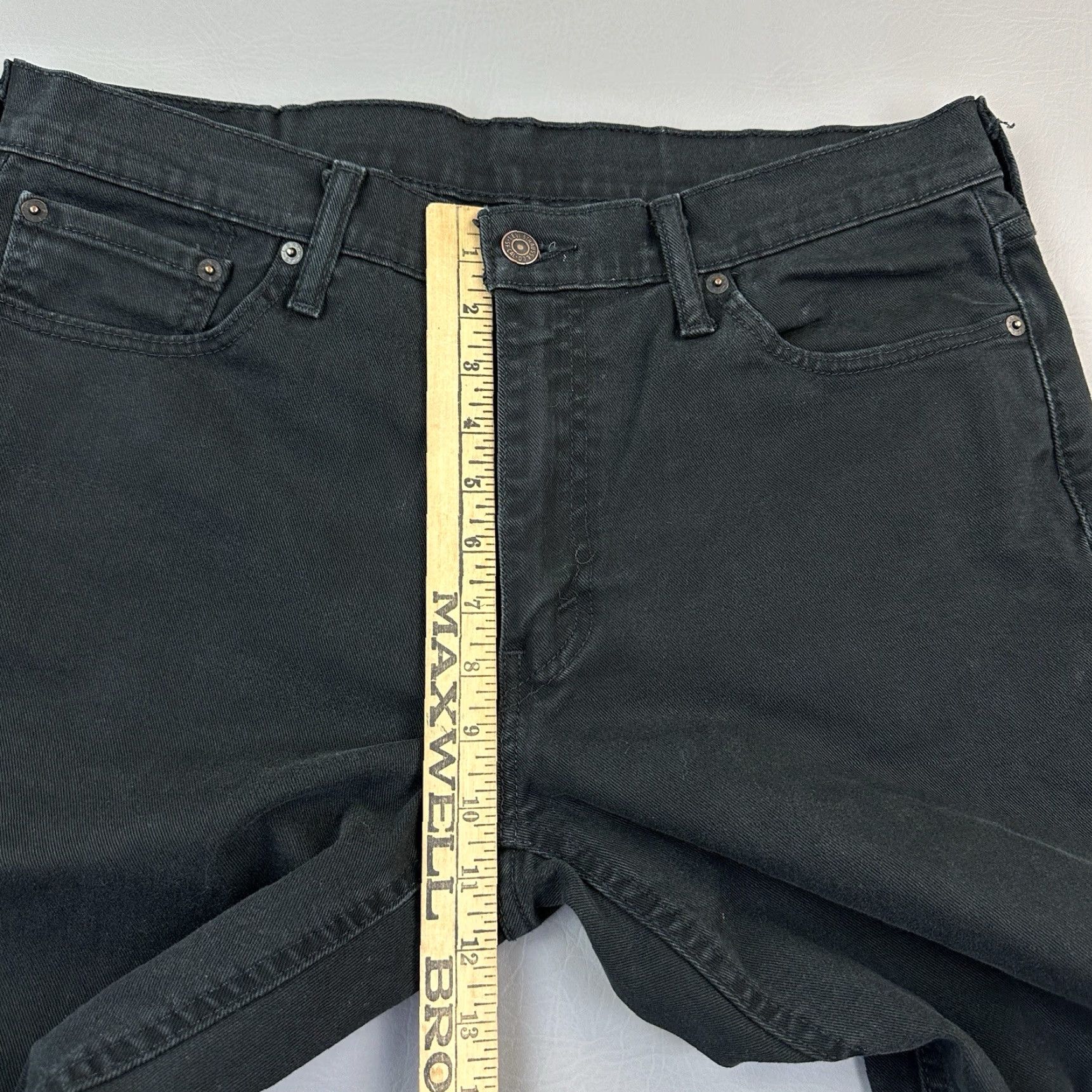 Levi's Levis 541 Jeans Mens Black Denim Athletic Taper Stretch Casual Zip 33x30 34x30 Size US 33 - 5 Thumbnail