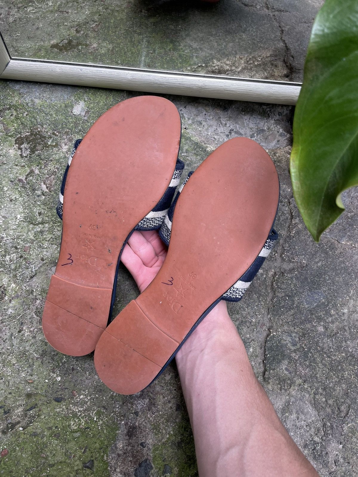 Dior Dior Dway Slide Sandals Maroon Blue Size US 9 / IT 39 - 8 Thumbnail