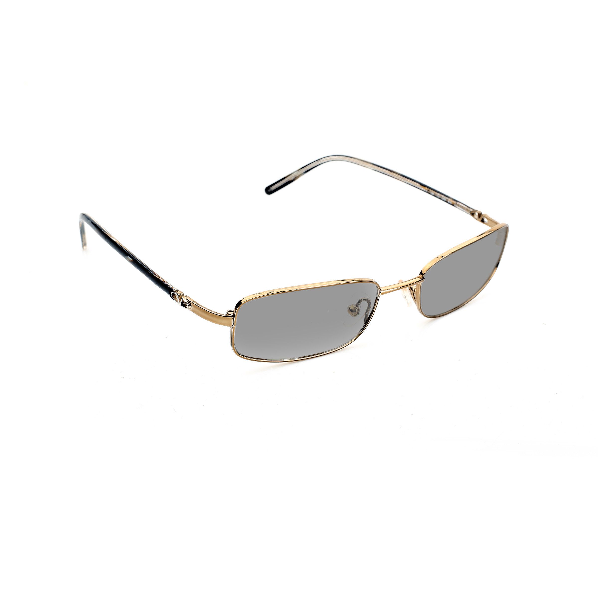 Valentino '90s Gold Paint Strokes Rectangular Sunglasses