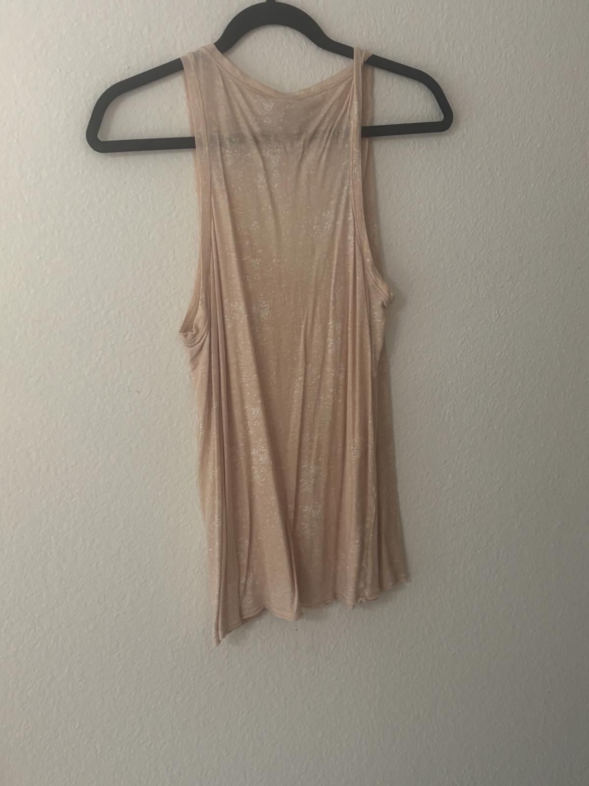 Jones New York Large Joie Designer Pink Beige Flowy Tank Top Size L / US 10 / IT 46 - 2 Thumbnail