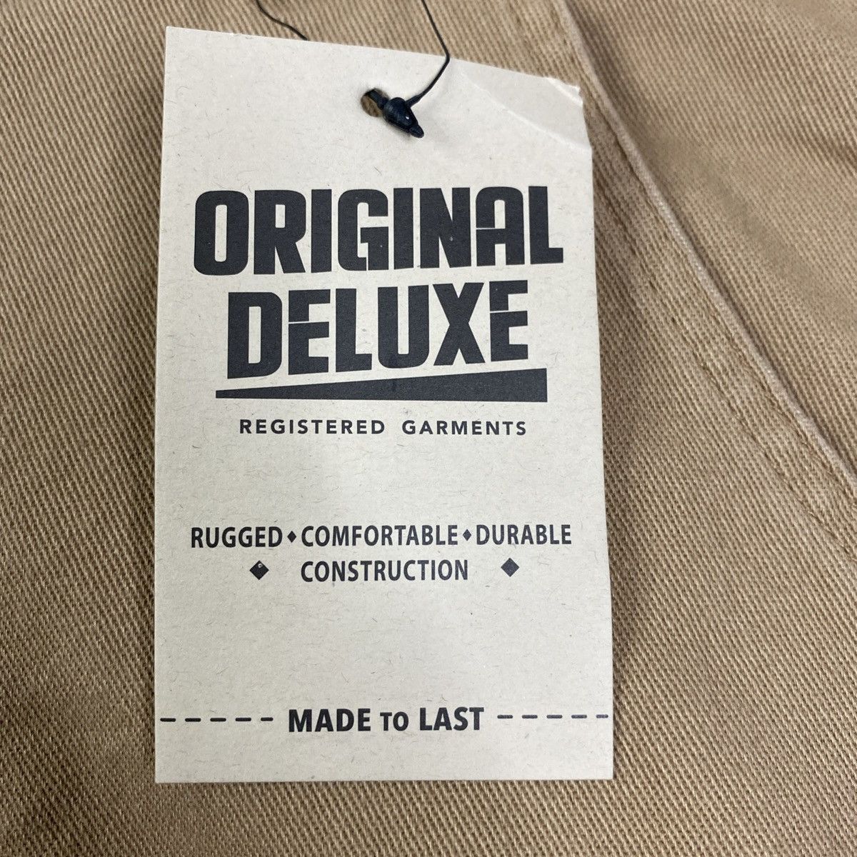 DELUXE Original Deluxe Mens Work Pants Rugged Khaki 38x30 NWT Size US 38 / EU 54 - 6 Thumbnail