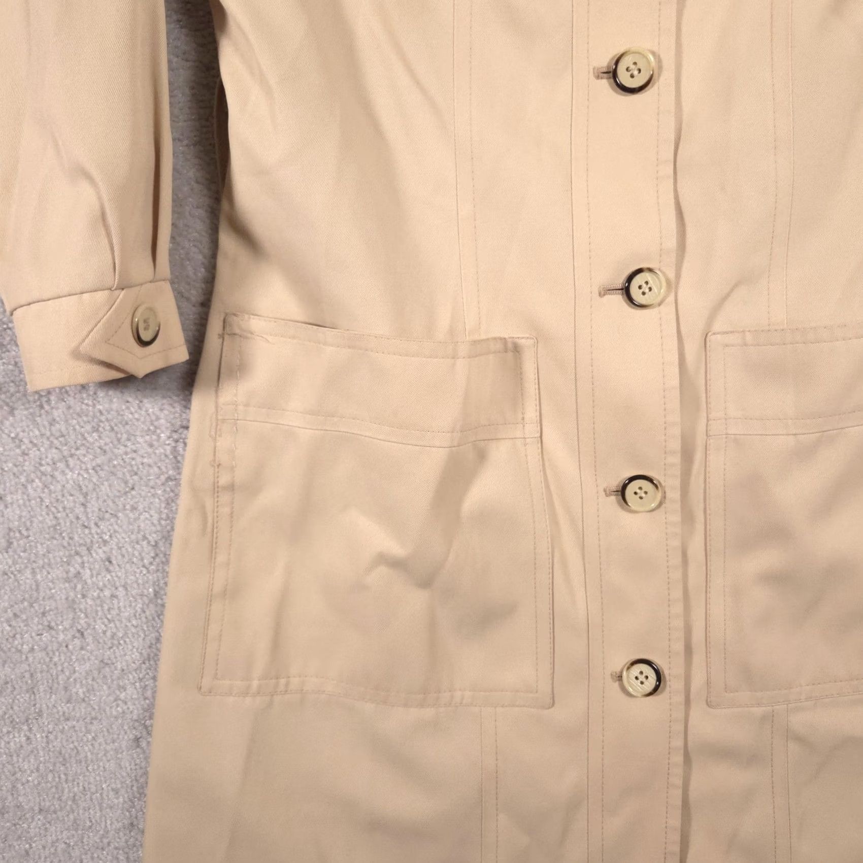 Vintage VINTAGE Misty Harbor Coat Womens 6 Regular Beige Trench All Seasons Water Resistant Long Button Front Pockets Casual Travel > Mens Size M / US 6-8 / IT 42-44 - 5 Thumbnail