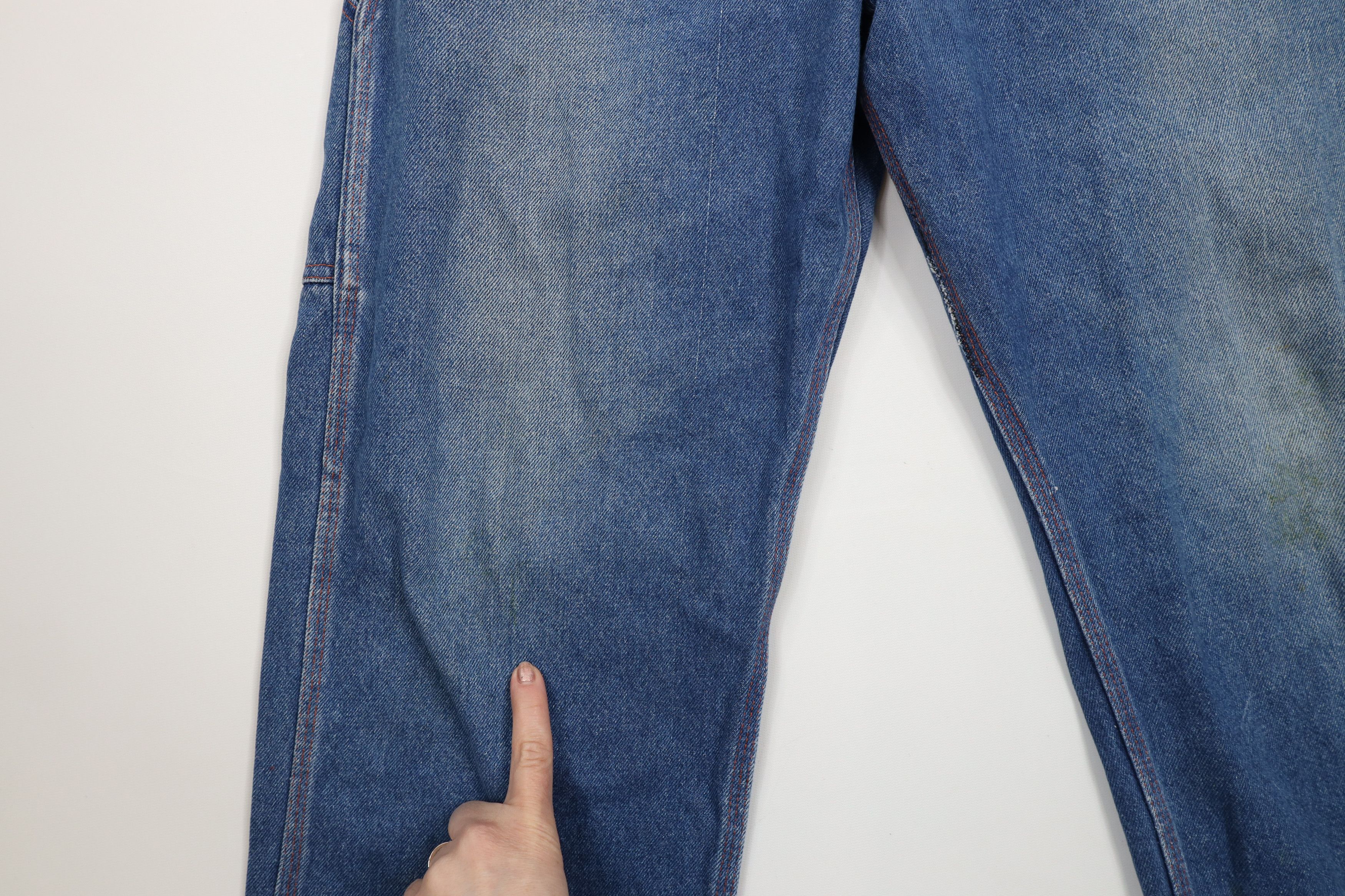 Big Mac × Vintage Vintage 70s Big Mac Wide Leg Dungaree Denim Jeans Blue USA Size US 34 / EU 50 - 6 Thumbnail