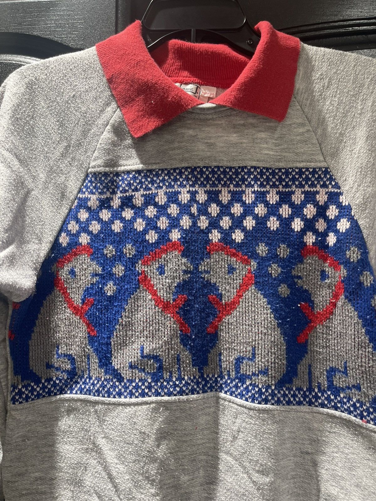 Other Vintage Collared Sweatshirt Sweater Cross Stitch Size S / US 4 / IT 40 - 2 Thumbnail