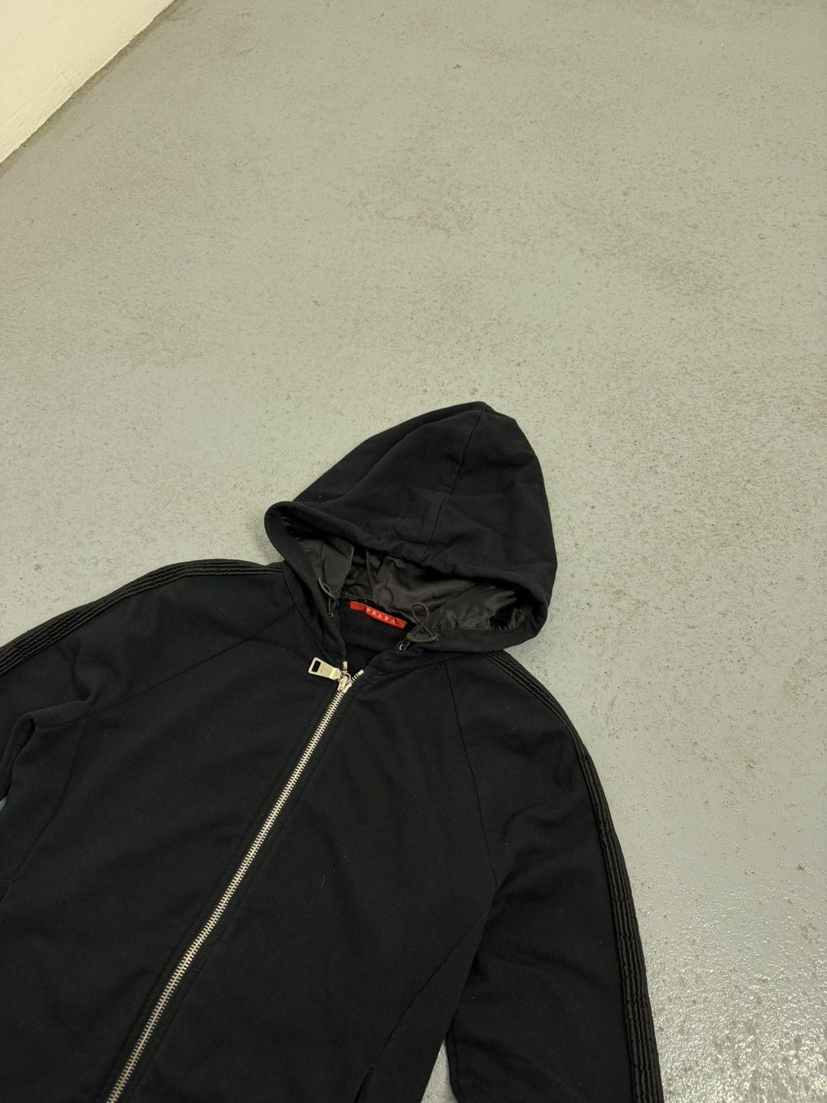Prada Prada Black Tab Nylon Hood Zip Hoodie Size S / US 4 / IT 40 - 7 Thumbnail