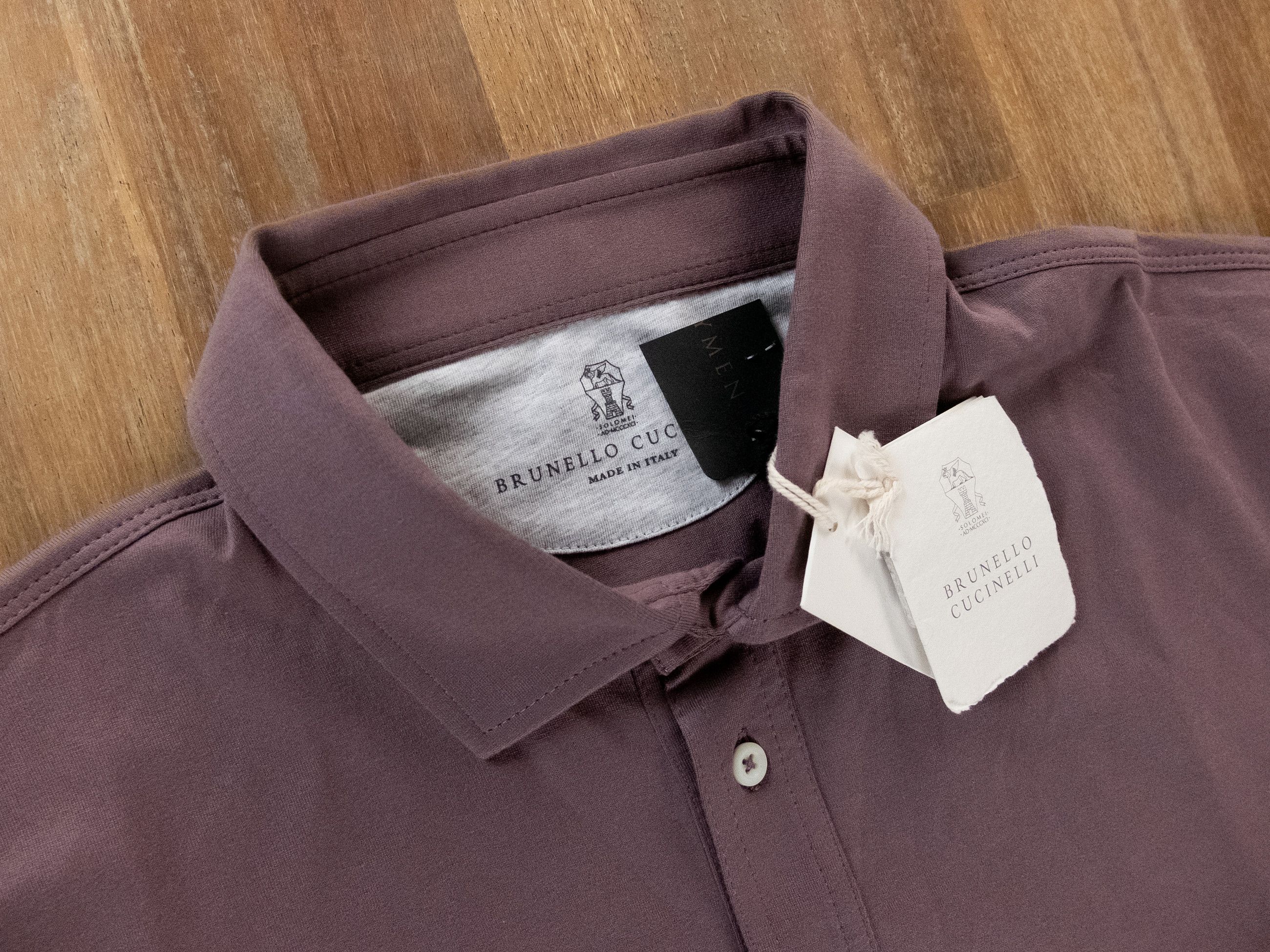 Brunello Cucinelli BRUNELLO CUCINELLI purple cotton polo shirt Medium Size US M / EU 48-50 / 2 - 5 Thumbnail