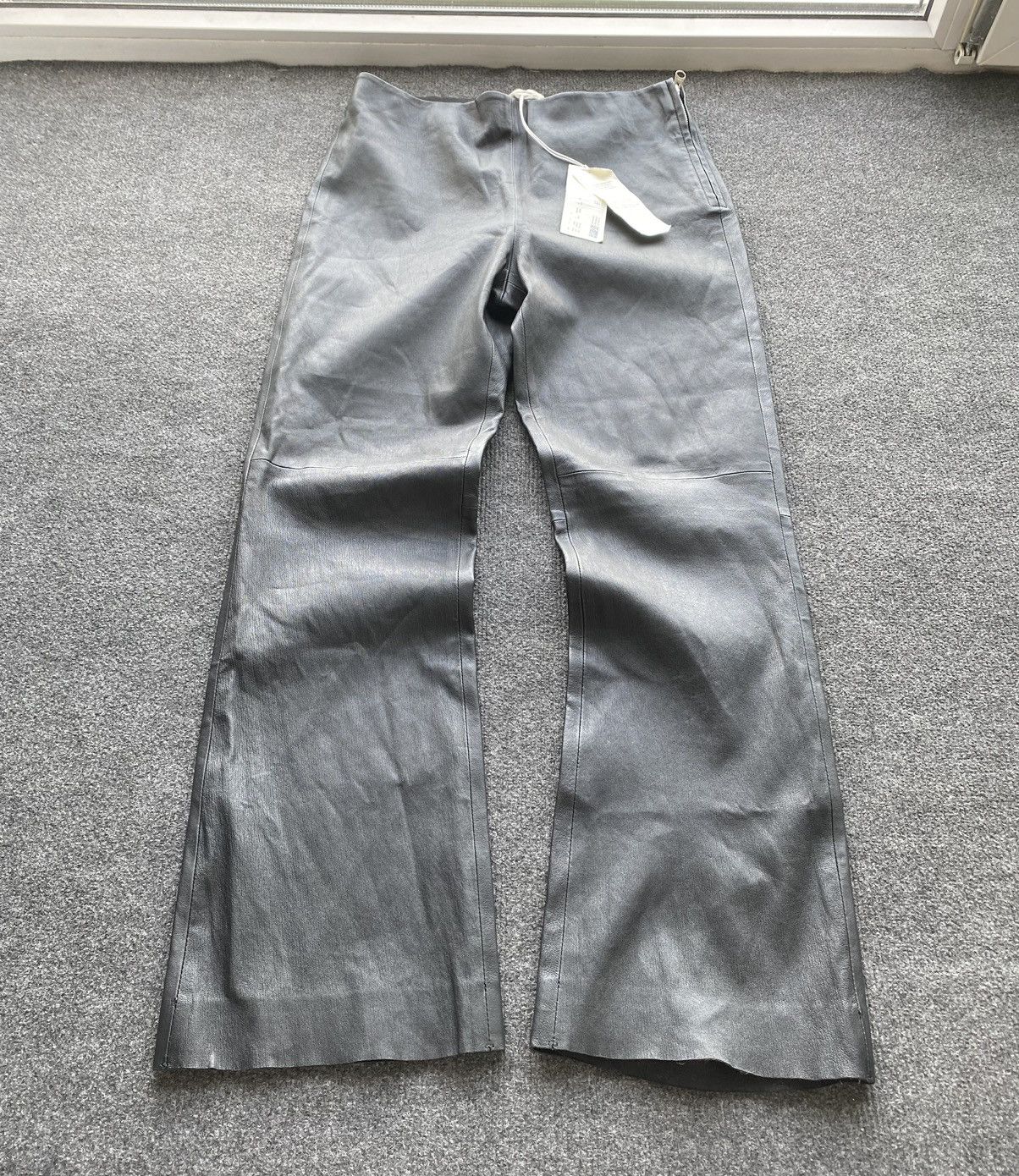 Arket 🔥350€ RRP Arket Luxury Bootcut Leather Pants women 28/40 eu Size 28" / US 6 / IT 42 - 1 Thumbnail