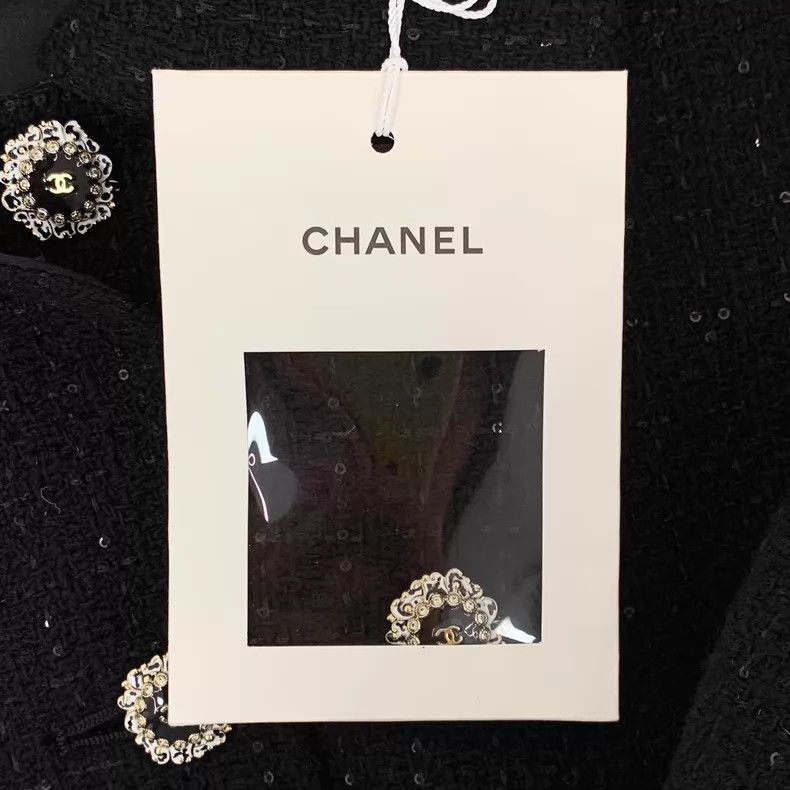 Chanel Chanel 25K black woven sequin tweed wool lapel single-brea Size XL / US 12-14 / IT 48-50 - 9 Thumbnail