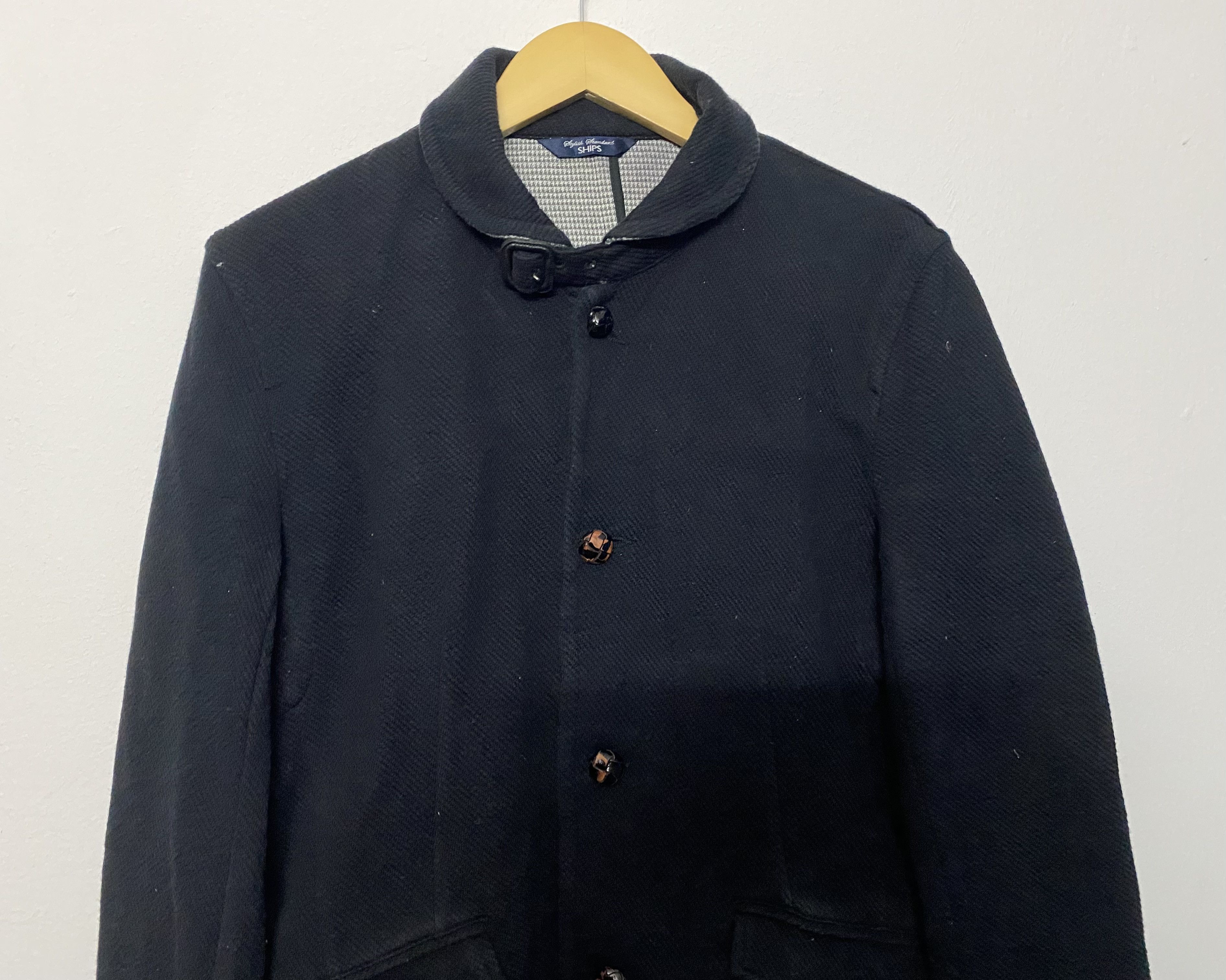 SHIPS SHIPS Jet Blue Japan Standard Shawl Collar Knit Jacket Size US S / EU 44-46 / 1 - 3 Thumbnail