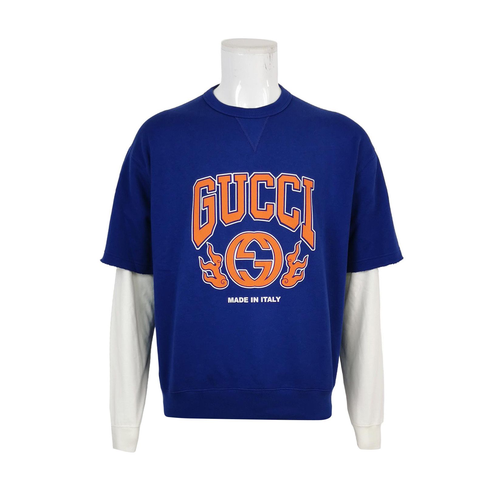 Gucci Gucci Logo Print Layered Sweatshirt Size M Size US M / EU 48-50 / 2 - 1 Thumbnail