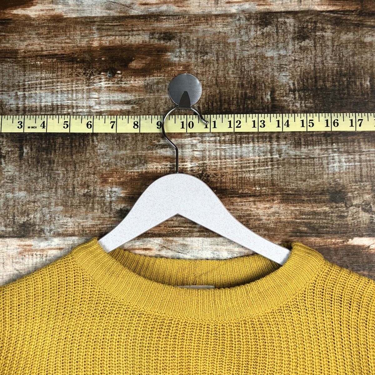 GU × Homespun Knitwear GU japan art Mustard plain sweatshirt Knitwear #A1503 Size M / US 6-8 / IT 42-44 - 4 Thumbnail