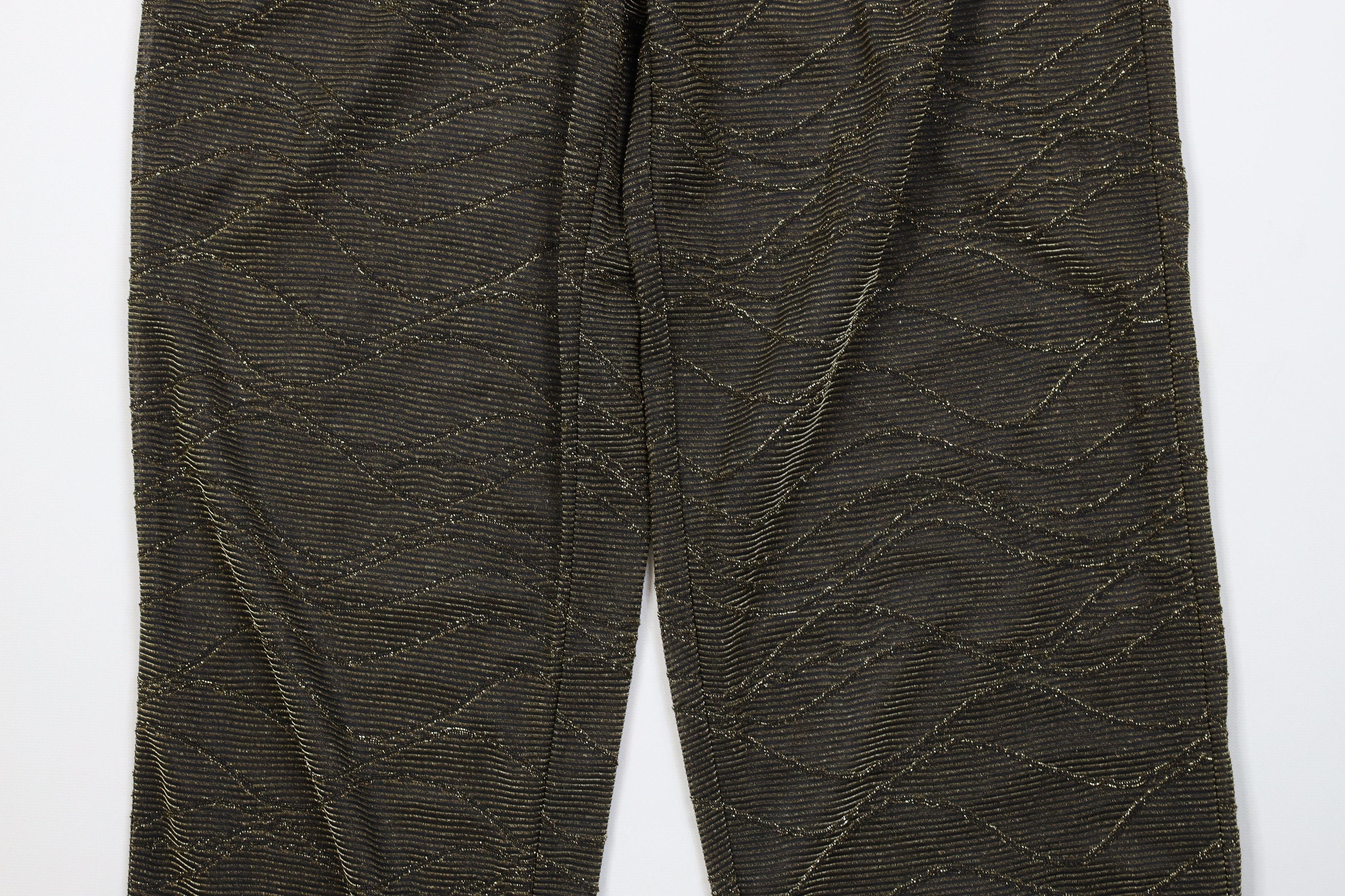 Vintage Deadstock Vintage 90s Sheer Metallic Harem Pants USA Gold Size 24" / US 00 / IT 34 - 3 Thumbnail
