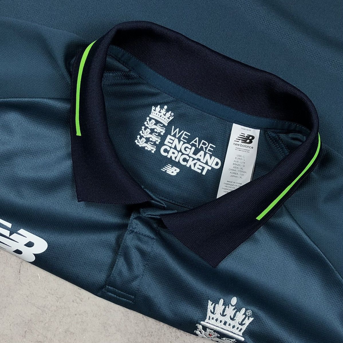New Balance England Cricket ODI 2018-2019 New Balance WM Polo Jersey Size L / US 10 / IT 46 - 14 Thumbnail