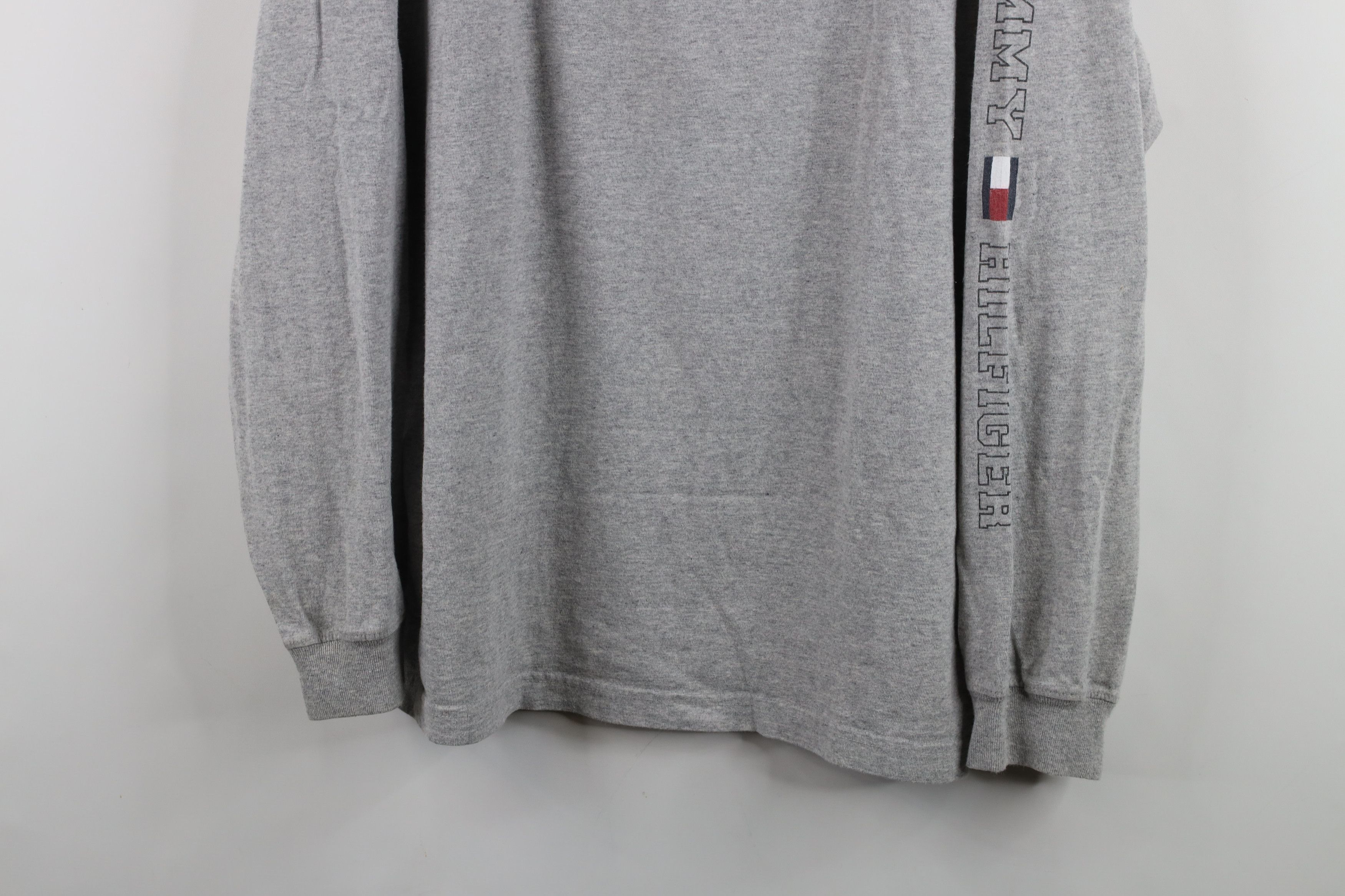 Tommy Hilfiger × Vintage Vintage 90s Tommy Hilfiger Spell Long Sleeve T-Shirt Gray Size US L / EU 52-54 / 3 - 3 Thumbnail