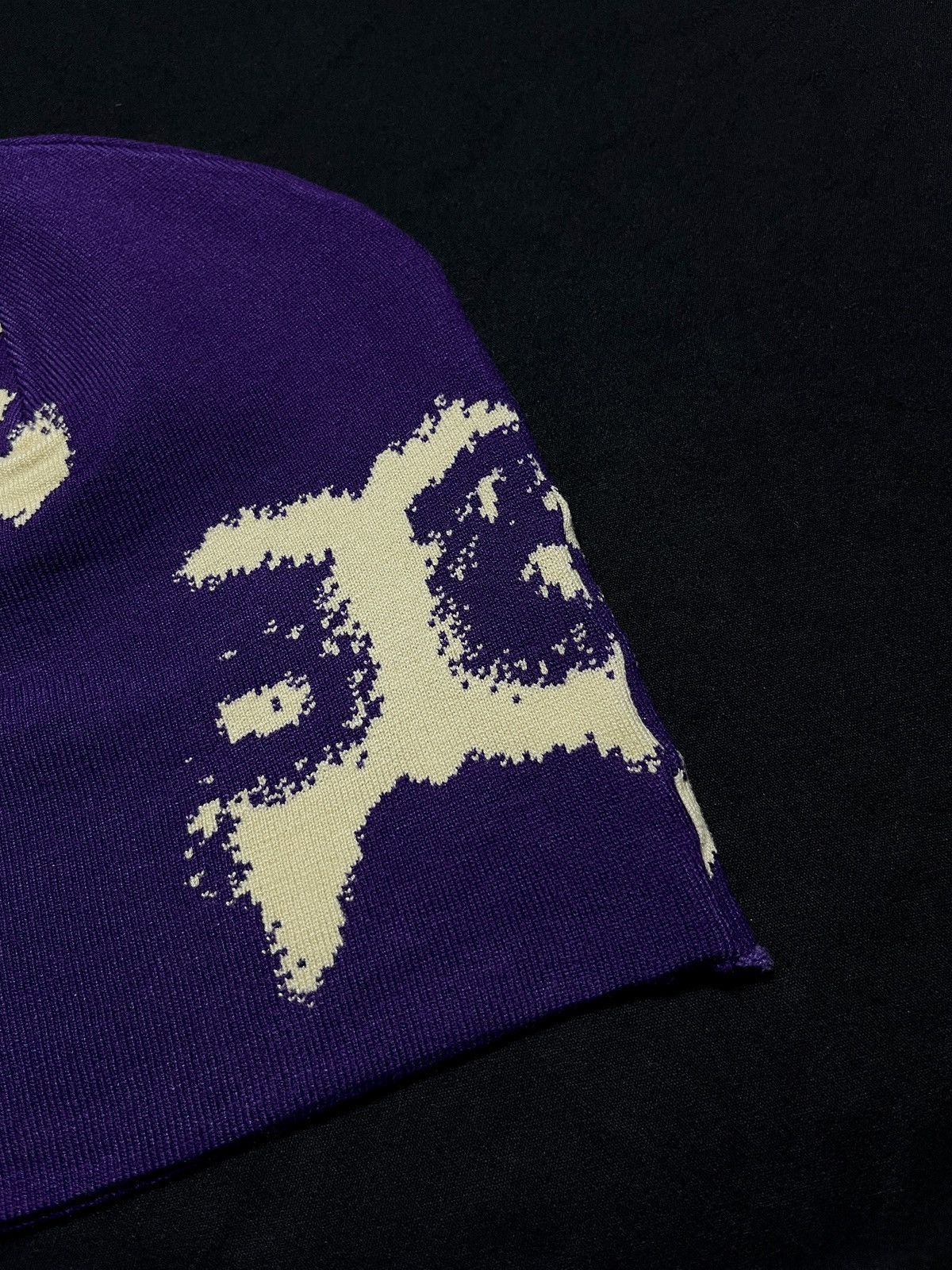 Japanese Brand In Your Eyes Reversible Purple No Cuff Knit Beanie OS Size ONE SIZE - 7 Thumbnail