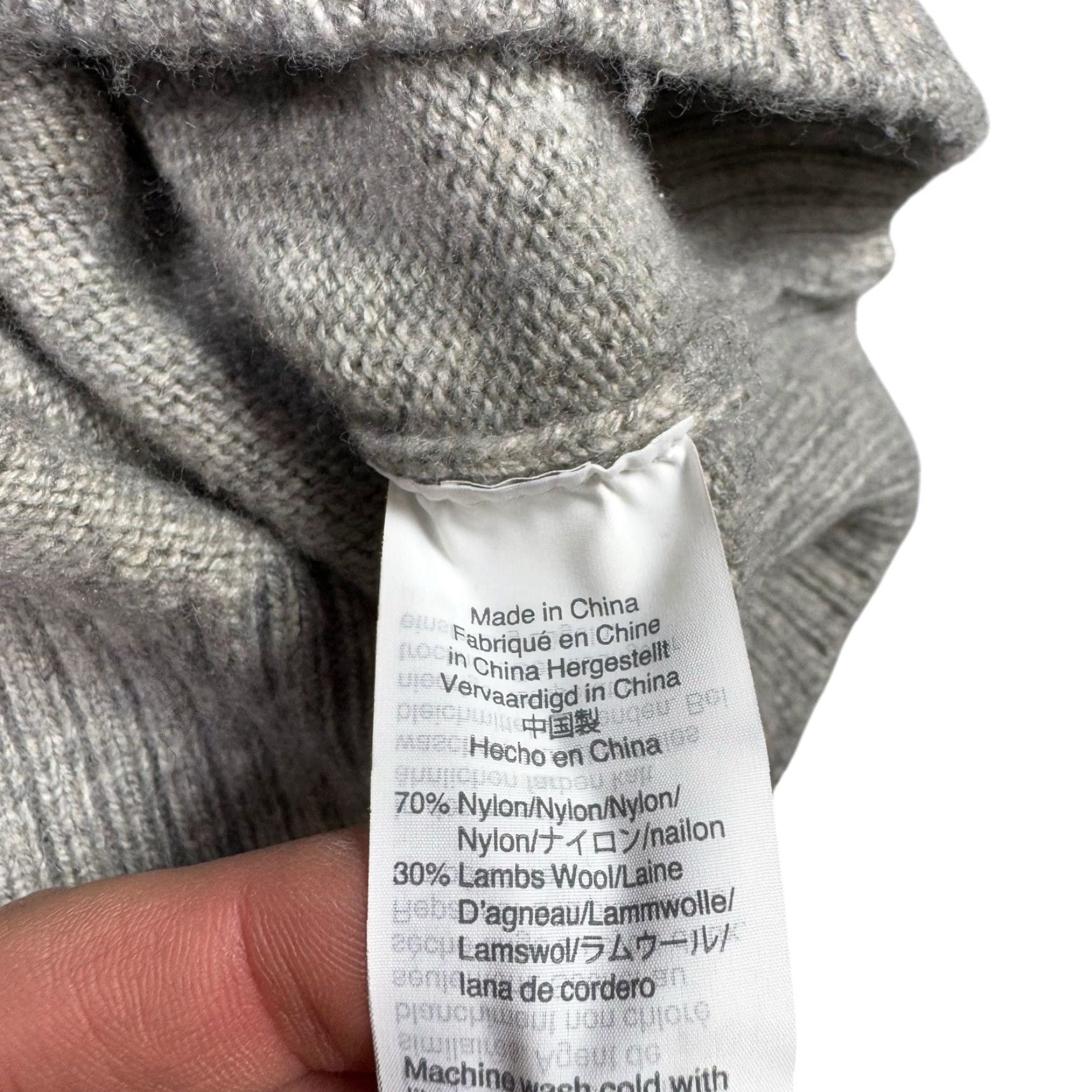 J.Crew VINTAGE J.CREW Mercantile Lambs Wool Sweater Men's XL Preppy Crewneck Pullover Heather Gray Wool Blend Knit Pullover Mens Sweater Size XL / US 12-14 / IT 48-50 - 5 Thumbnail